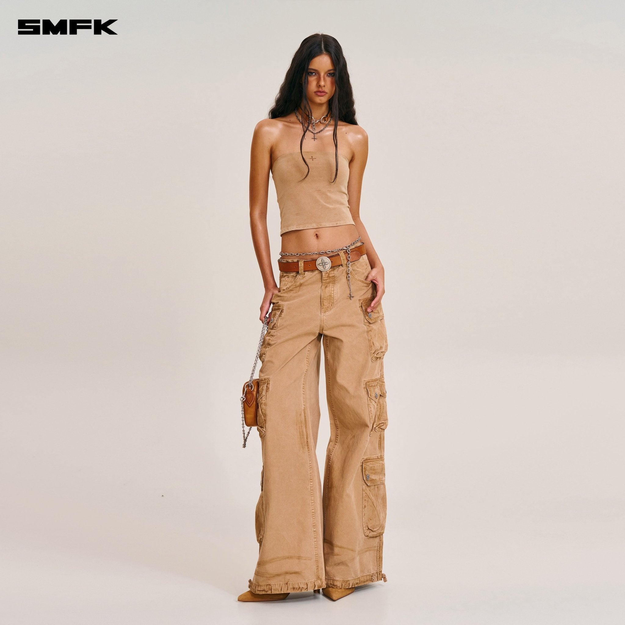 SMFK Rage Wild Origin Handcraft Tower Cargo Pants In Sand | MADAX
