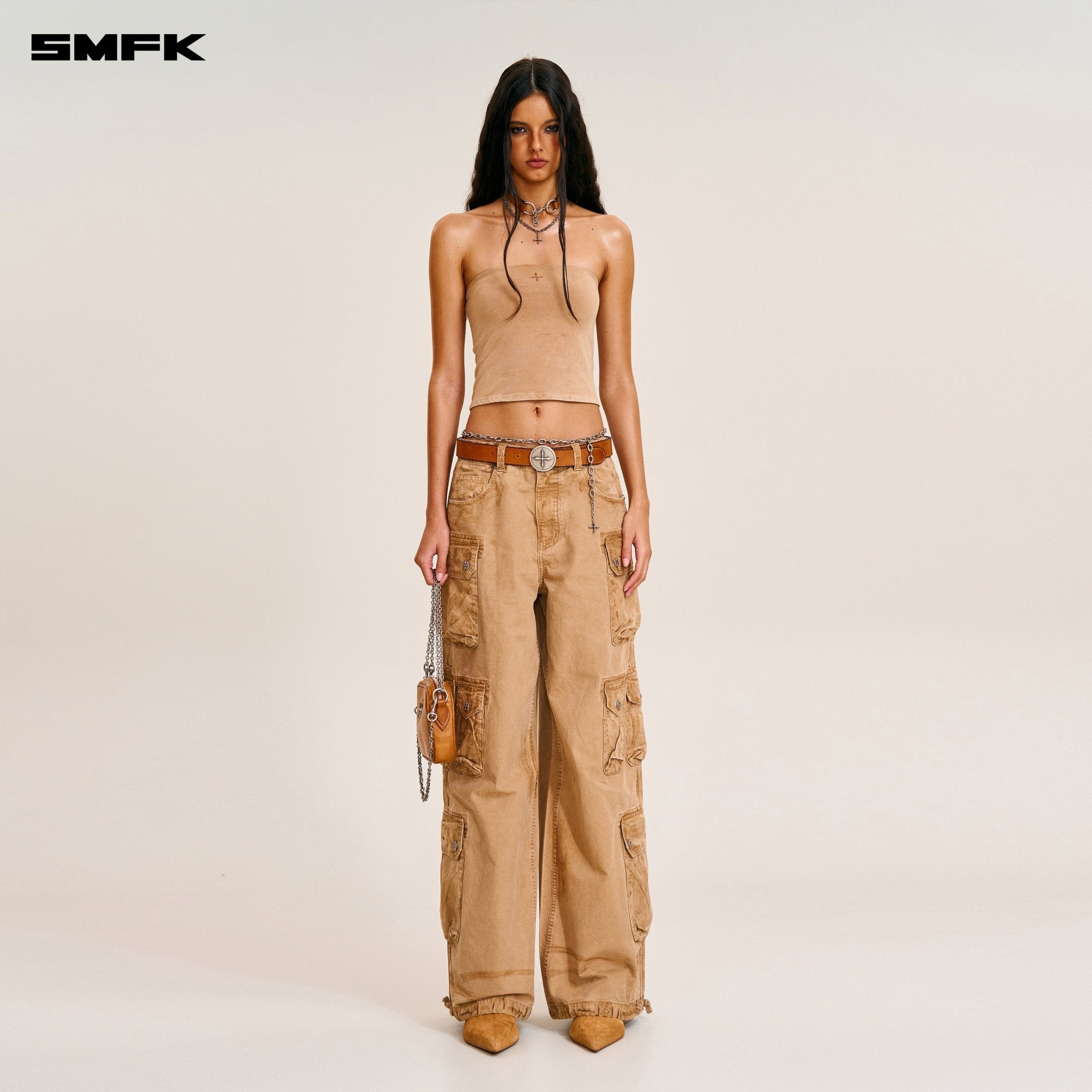 SMFK Rage Wild Origin Handcraft Tower Cargo Pants In Sand | MADAX