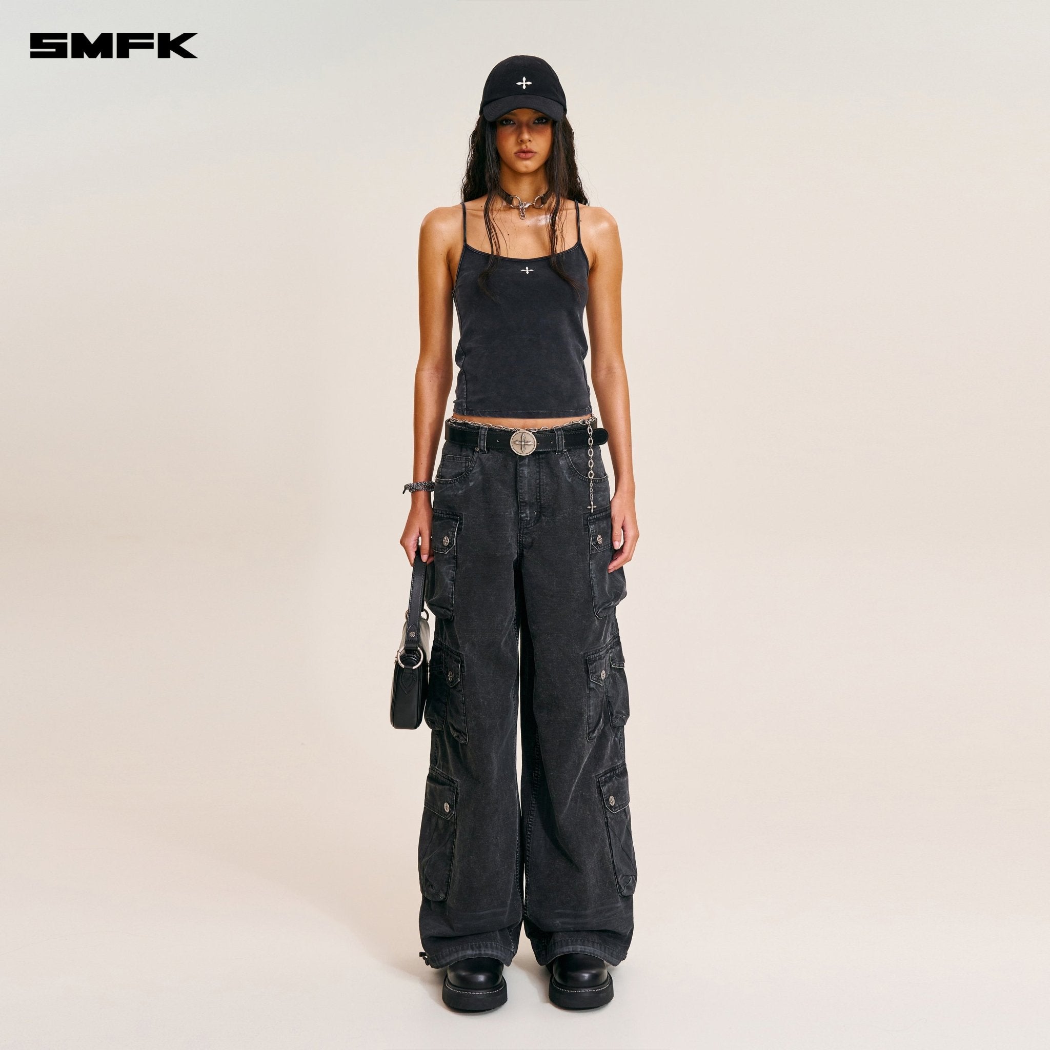 SMFK Rage Wild Origin Handcraft Tower Cargo Pants In Wild Black | MADAX