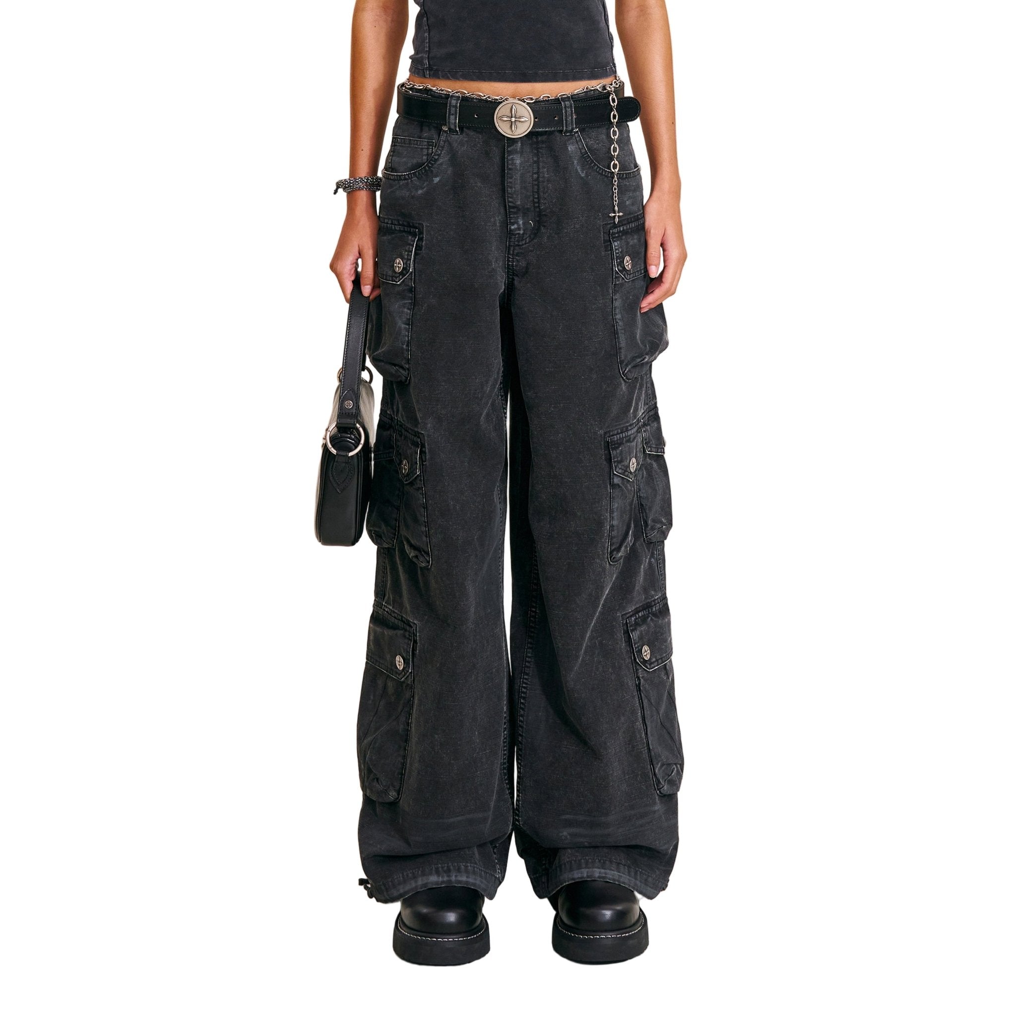 SMFK Rage Wild Origin Handcraft Tower Cargo Pants In Wild Black | MADAX