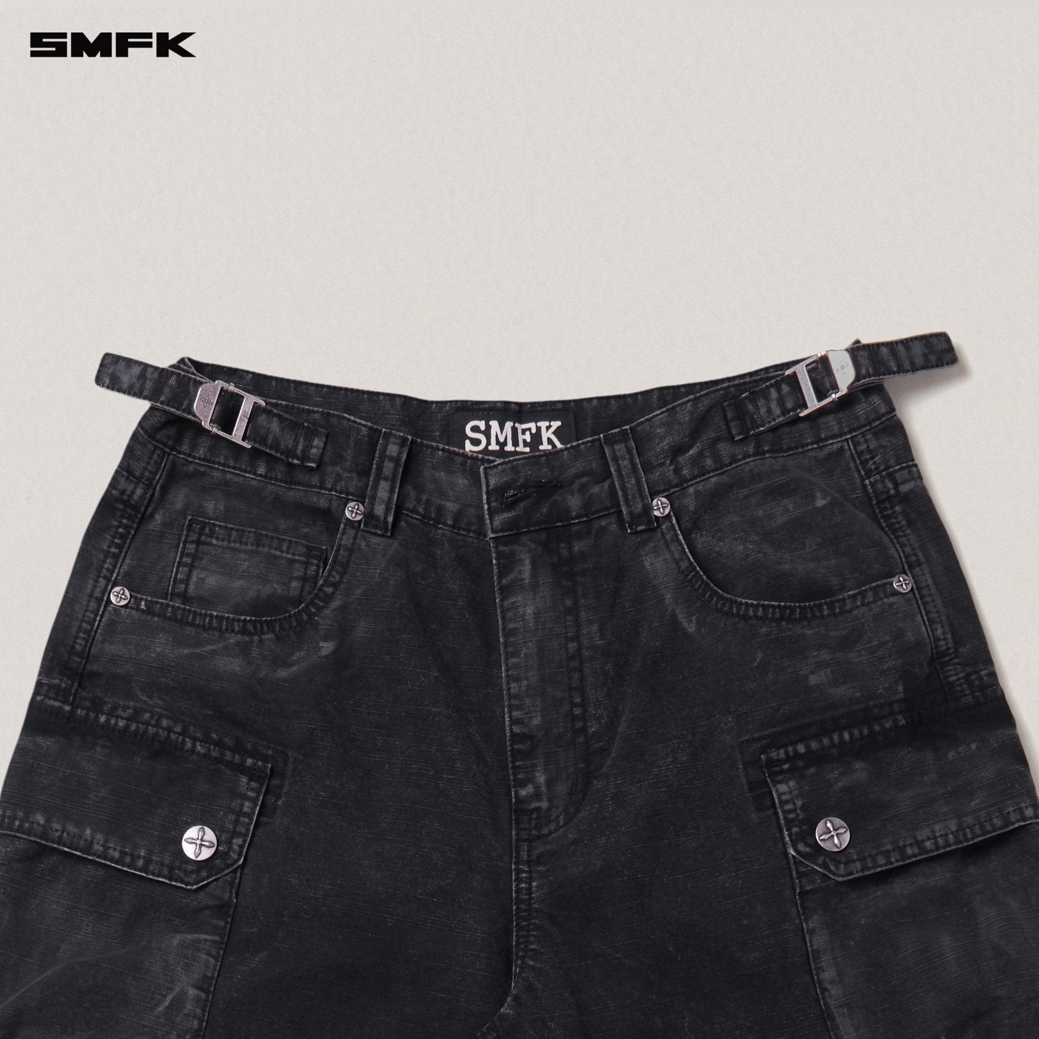 SMFK Rage Wild Origin Handcraft Tower Cargo Pants In Wild Black | MADAX
