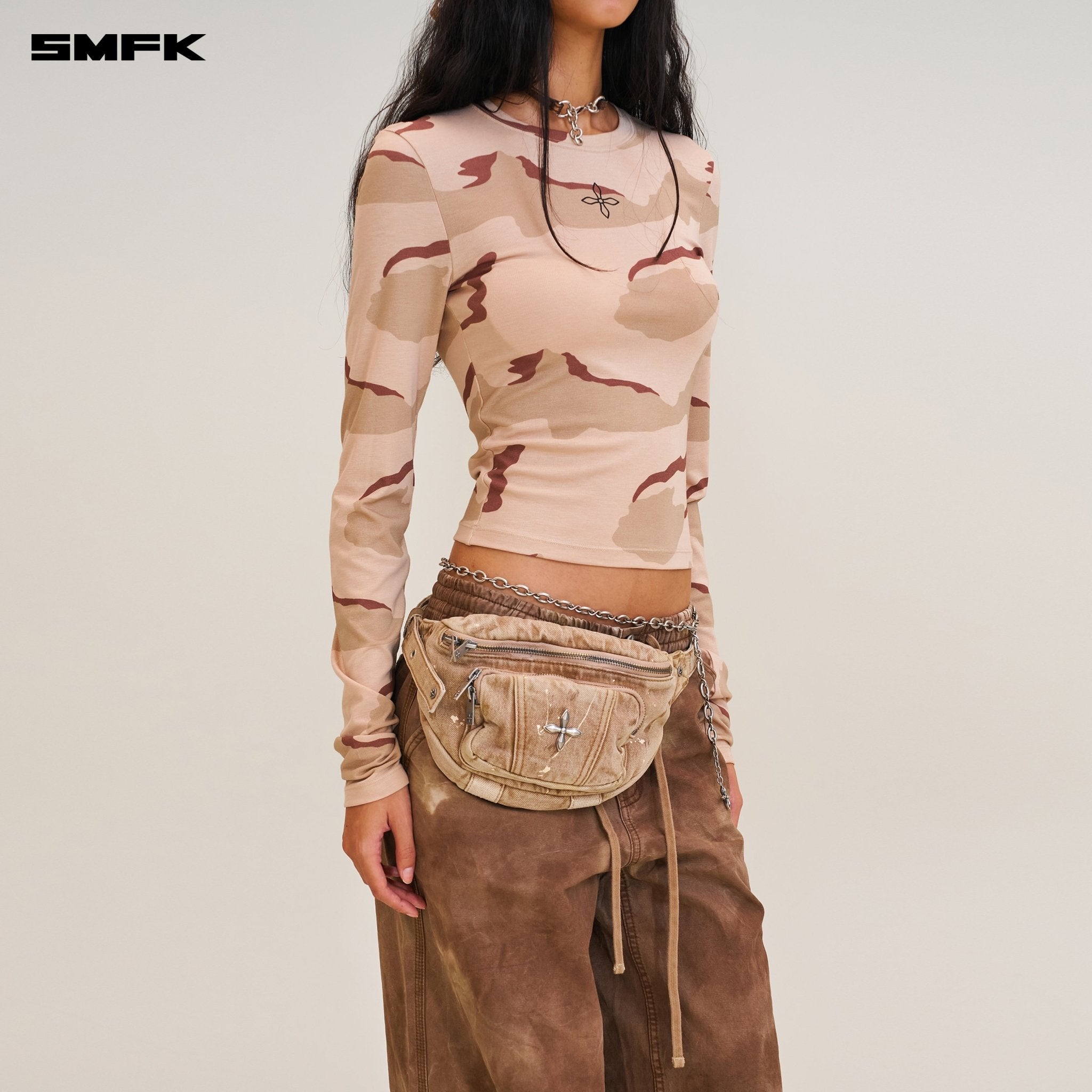 SMFK Rage Wild Rush Handcraft Denim Bumbag In Cowboy Brown | MADAX