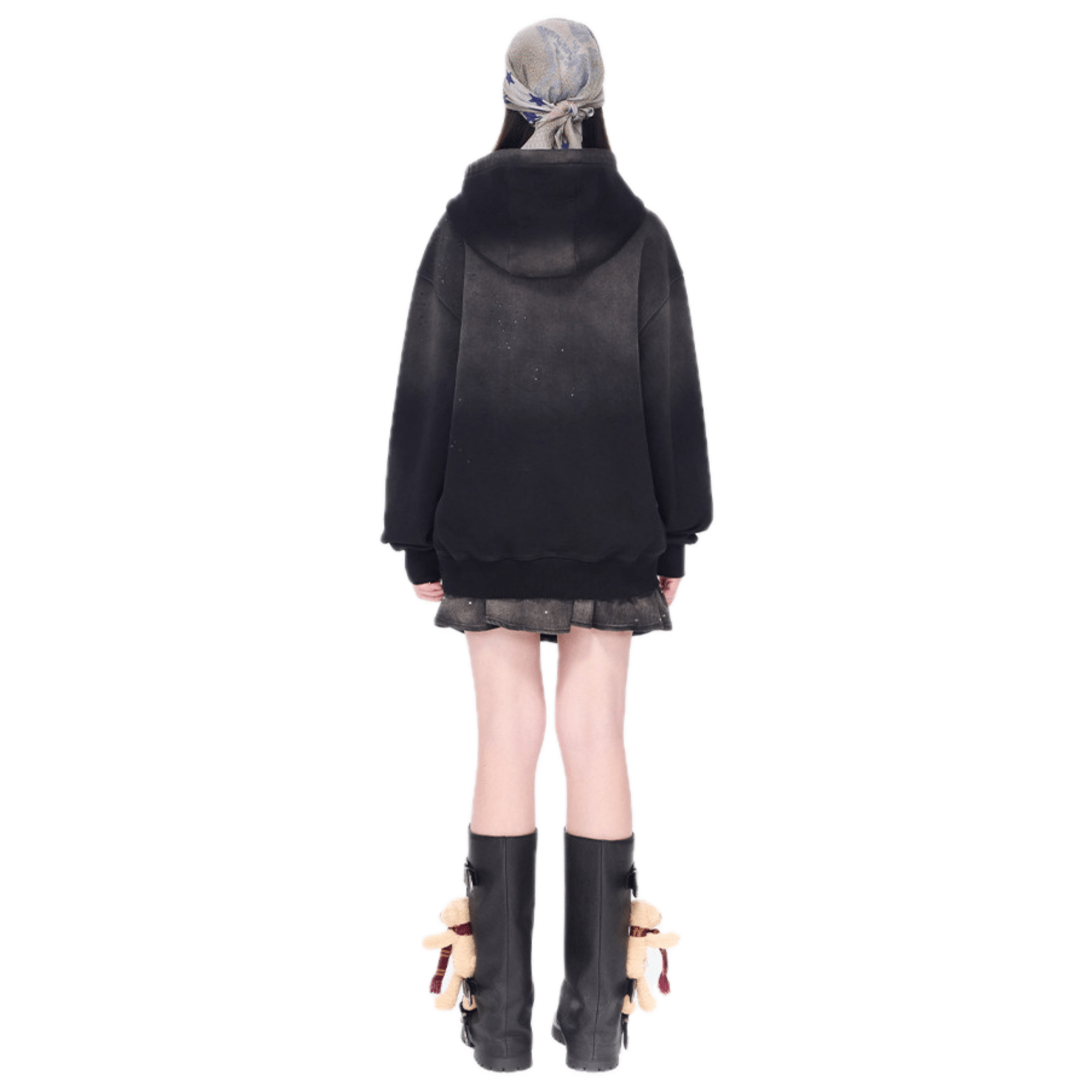 13DE MARZO Rainy Day Hoodie in Black | MADAX