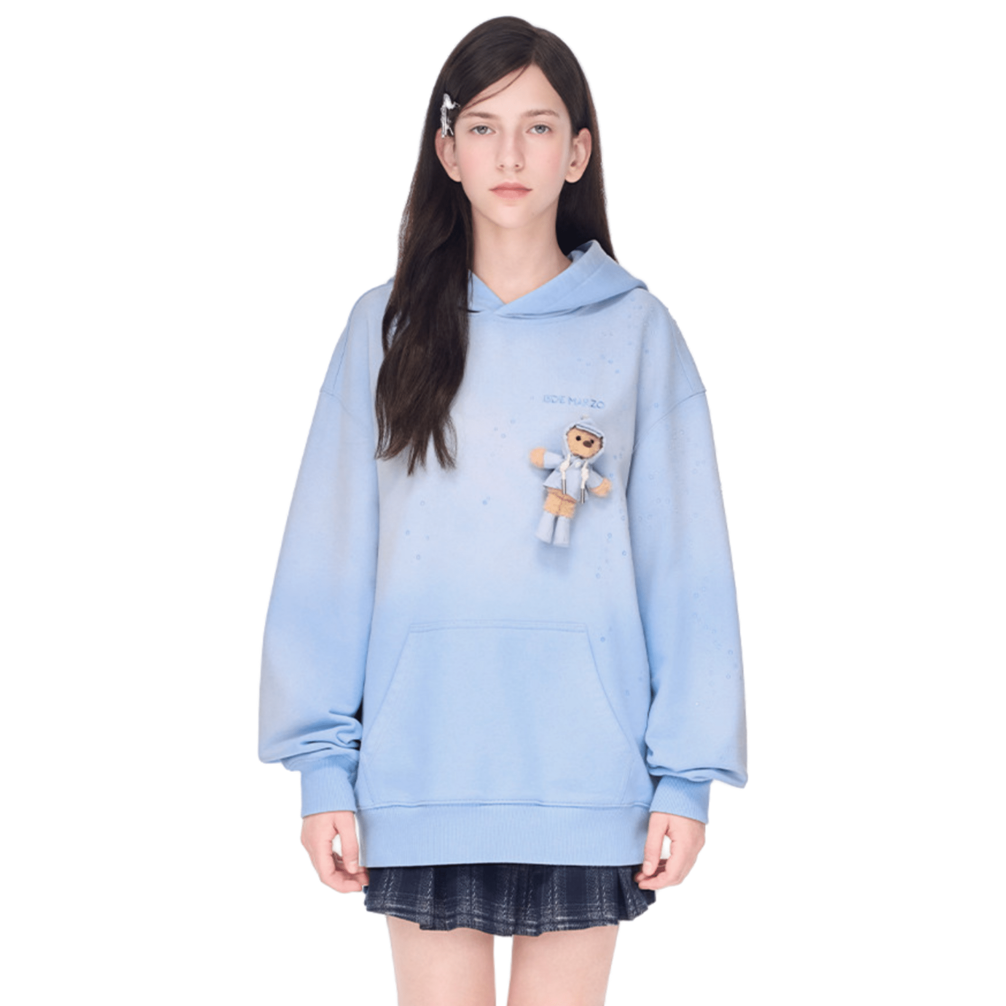 13DE MARZO Rainy Day Hoodie in Blue | MADAX