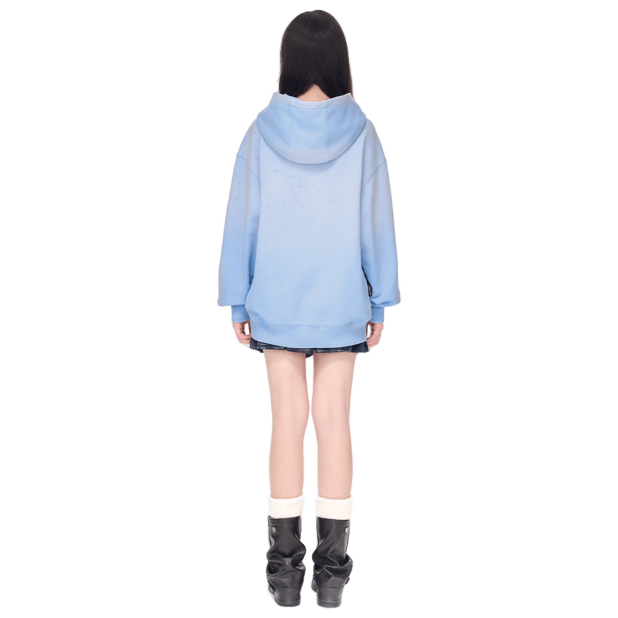 13DE MARZO Rainy Day Hoodie in Blue | MADAX