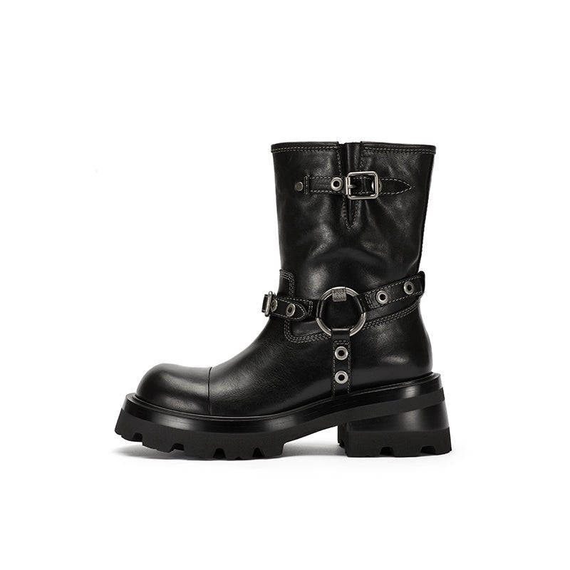 Sugar Su Rebel Knight ankle boots Black | MADAX