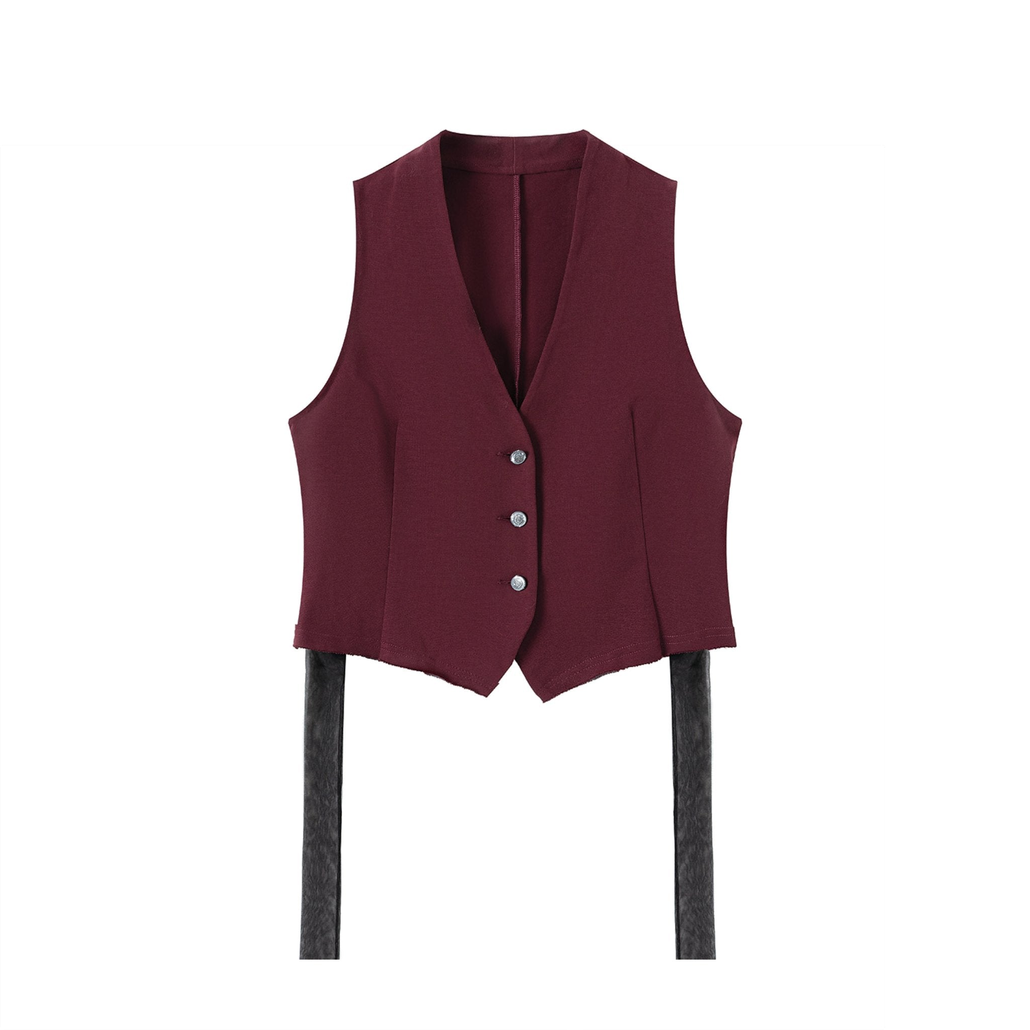 LABELDEL Red Patchwork Vest | MADAX