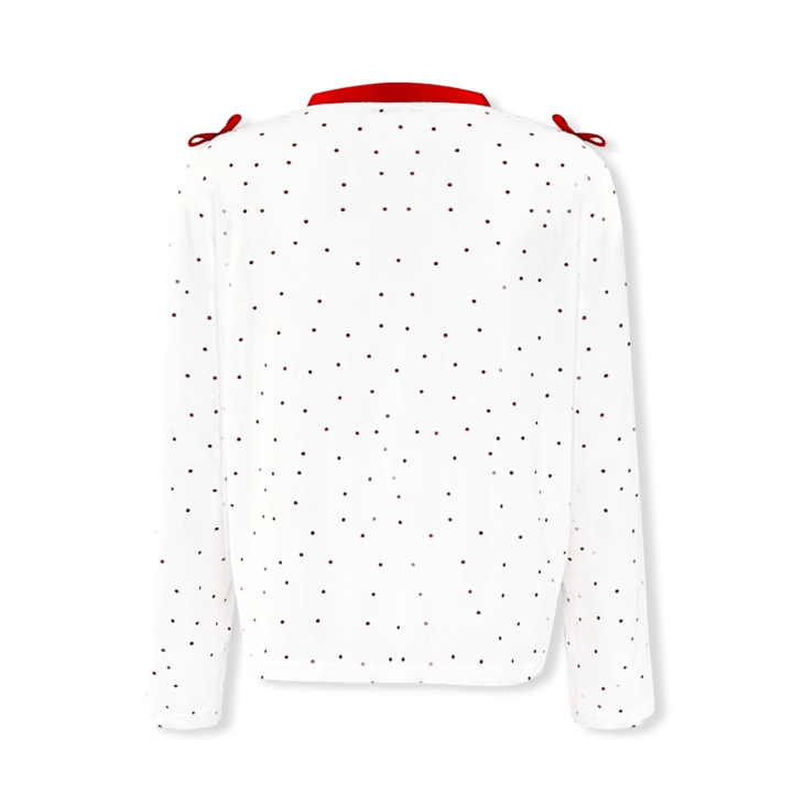 NOT FOR US Red Polka Dot Print Long Sleeves in Red | MADAX
