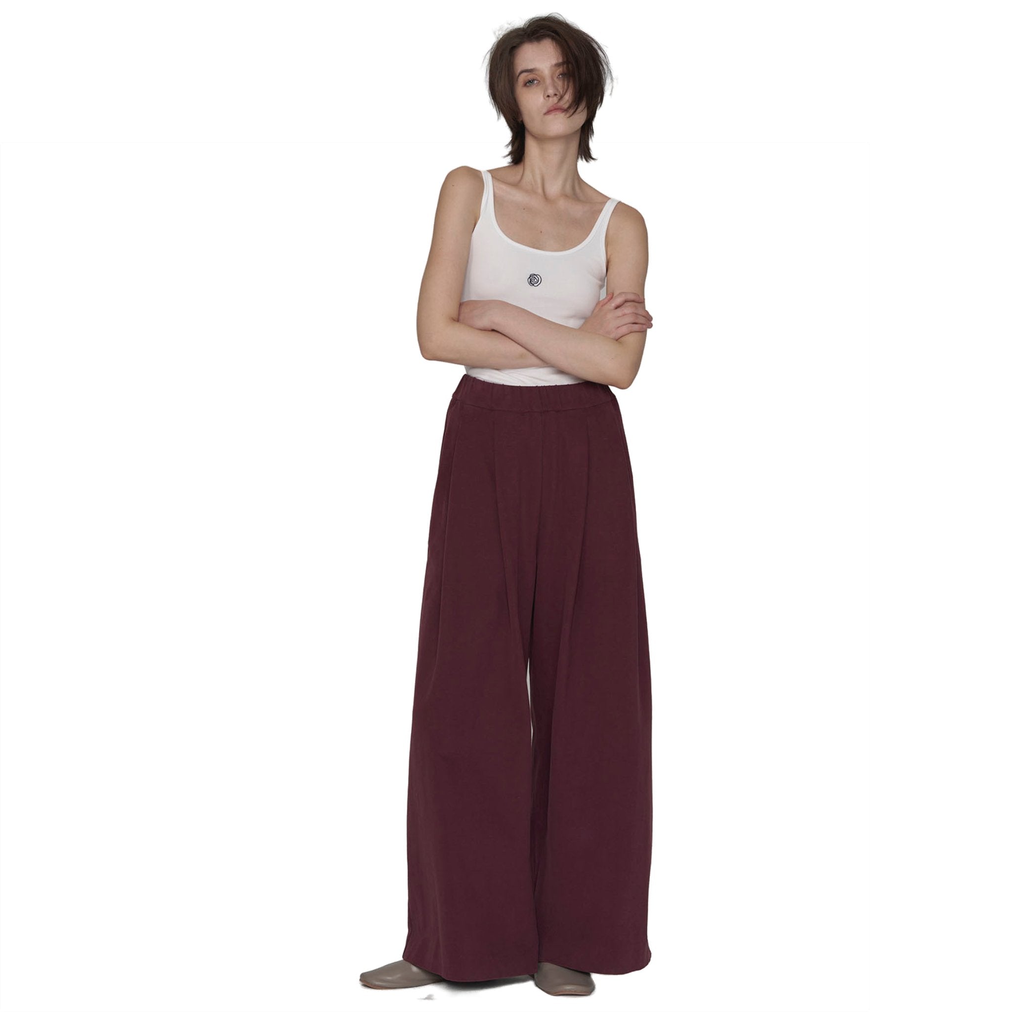 LABELDEL Red wide - legged pants | MADAX