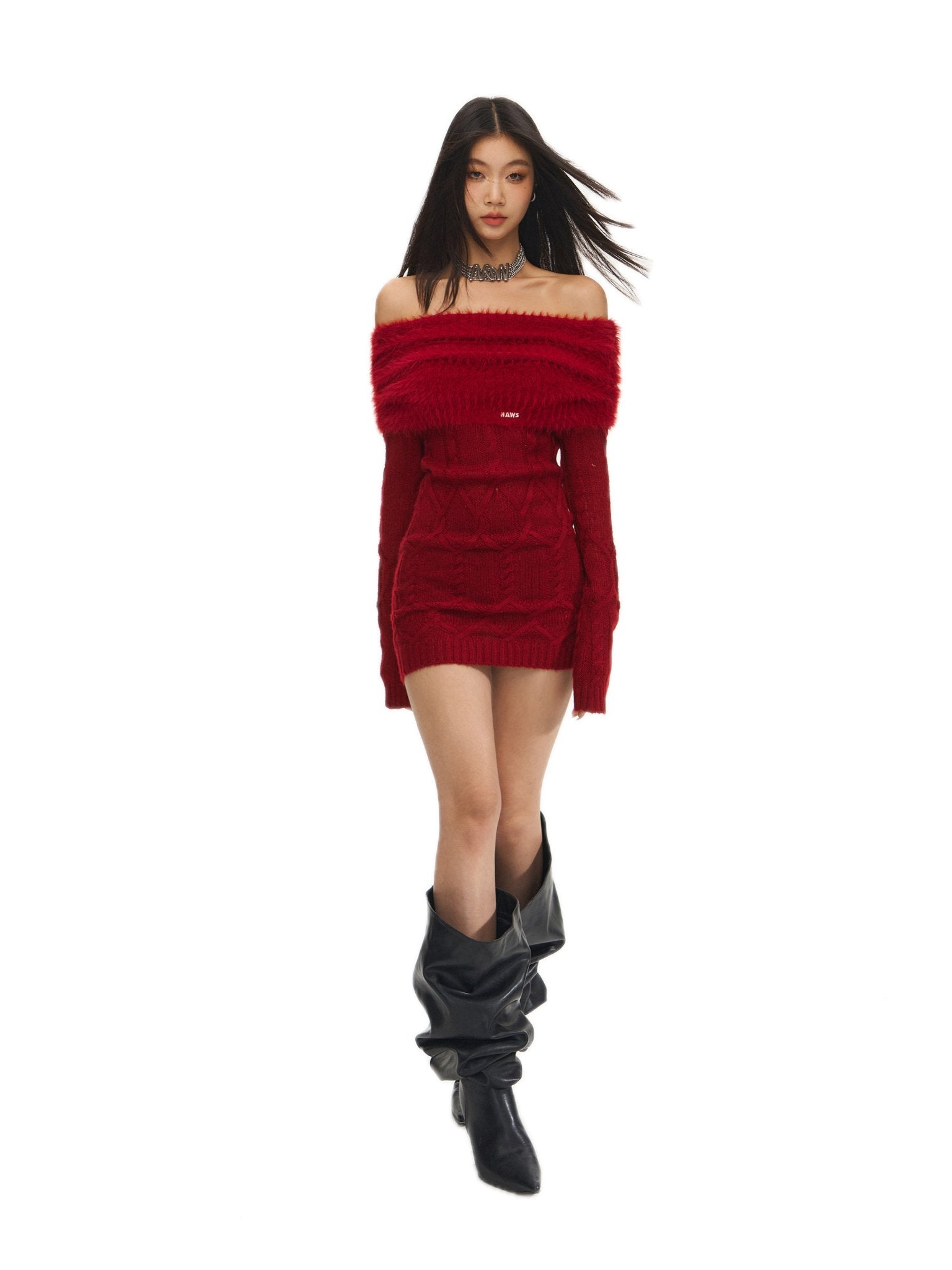 NAWS Red Wine Dress | MADAX