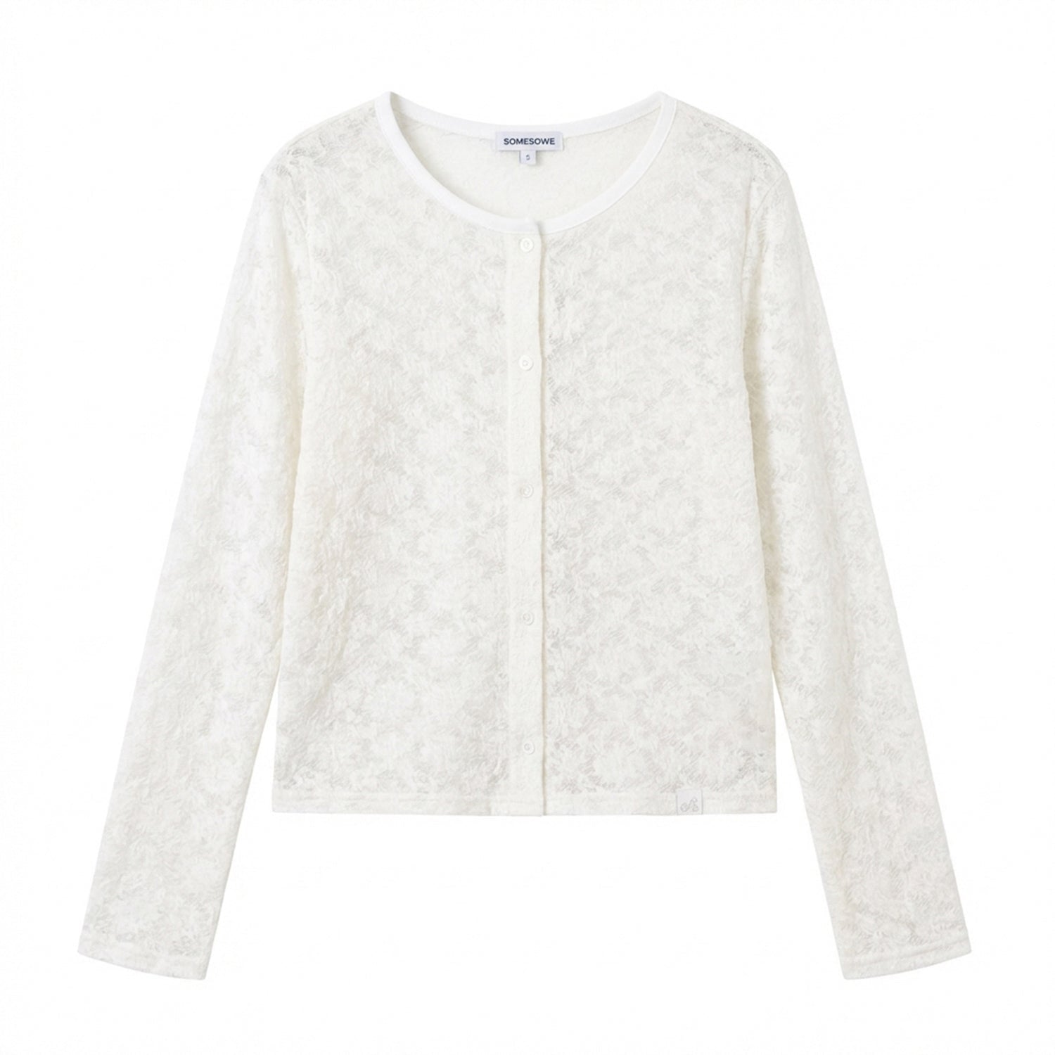 SOMESOWE Relaxed Striped Cardigan Two - Piece Set In White | MADAX