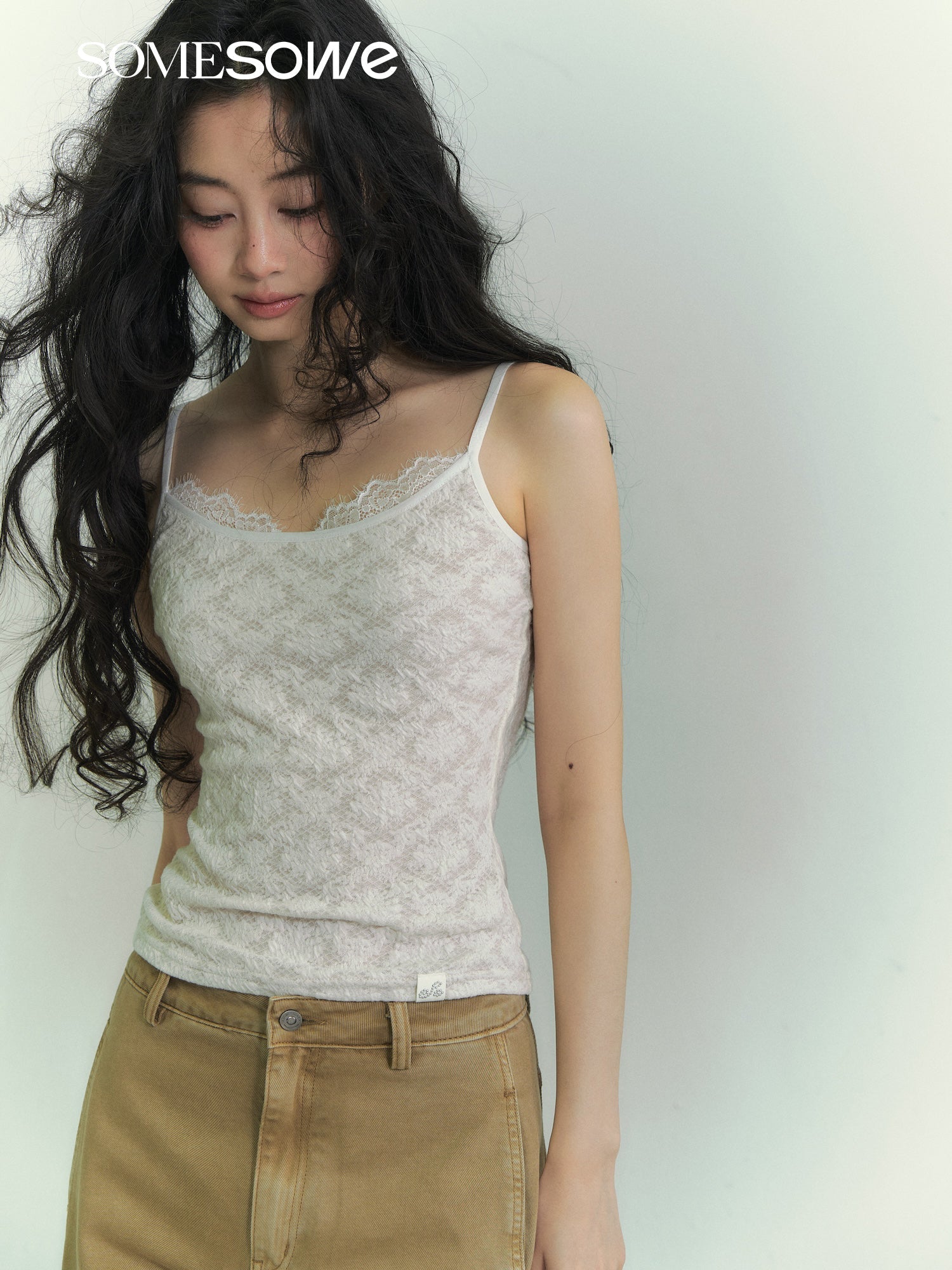 SOMESOWE Relaxed Striped Cardigan Two - Piece Set In White | MADAX