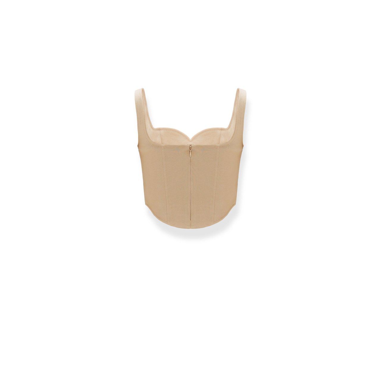 NAWS Restrain Square Neck Wide Shoulder Camisole Beige | MADA IN CHINA