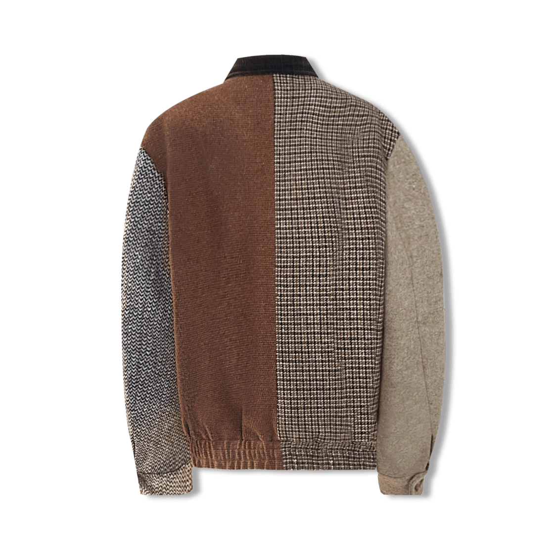 AIMME SPARROW Retro Patchwork Jacket In Brown | MADAX