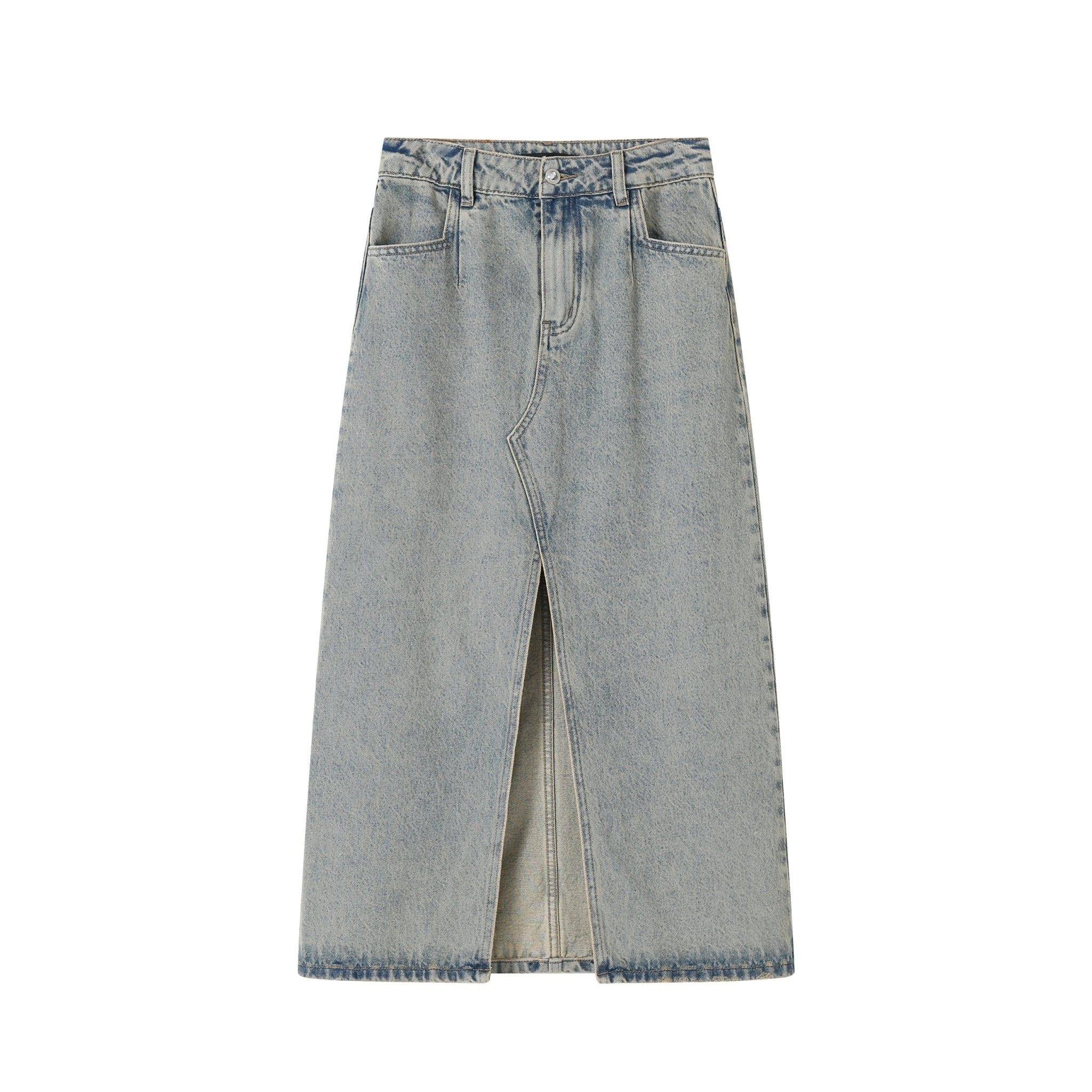 SOMESOWE Retro Washed Denim Skirt | MADA IN CHINA