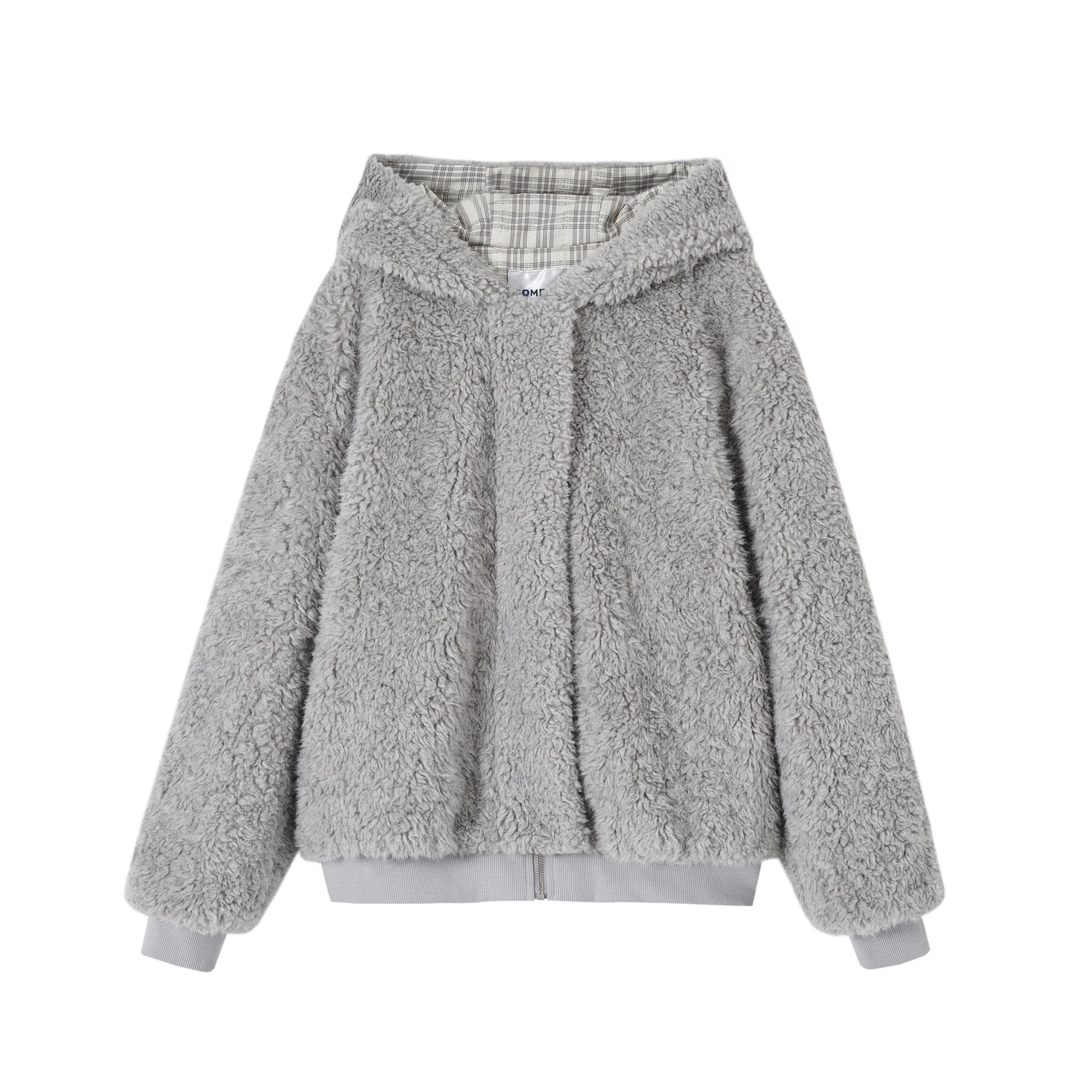 SOMESOWE Reversible Hooded Fleece Jacket In Grey | MADAX