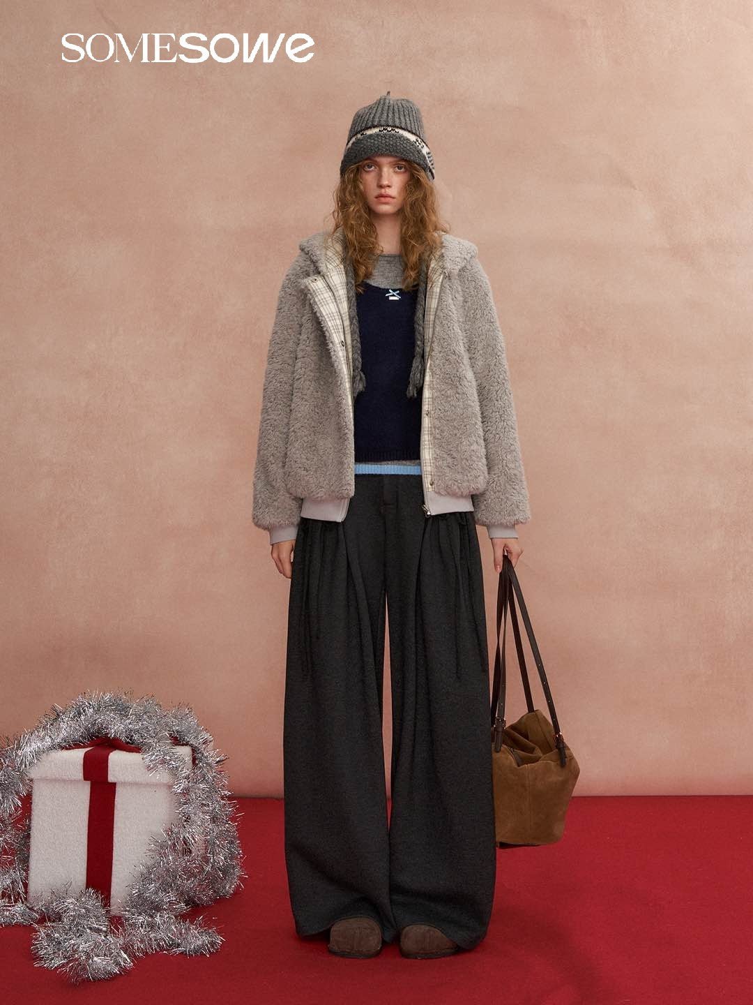 SOMESOWE Reversible Hooded Fleece Jacket In Grey | MADAX