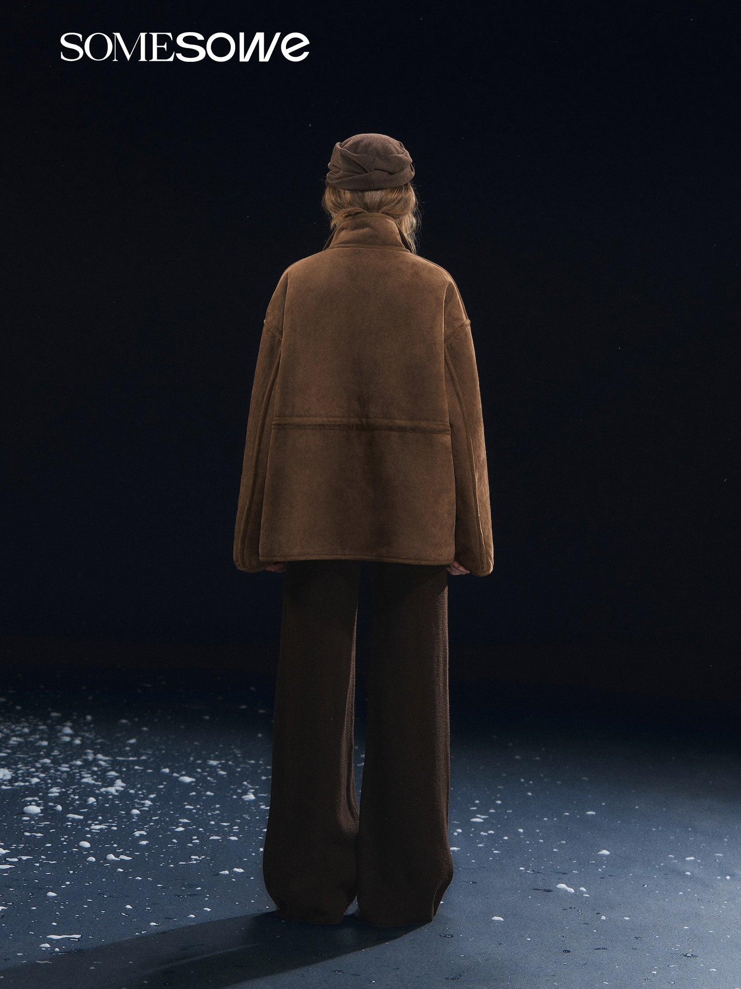 SOMESOWE Reversible Lambswool Coat In Brown | MADAX