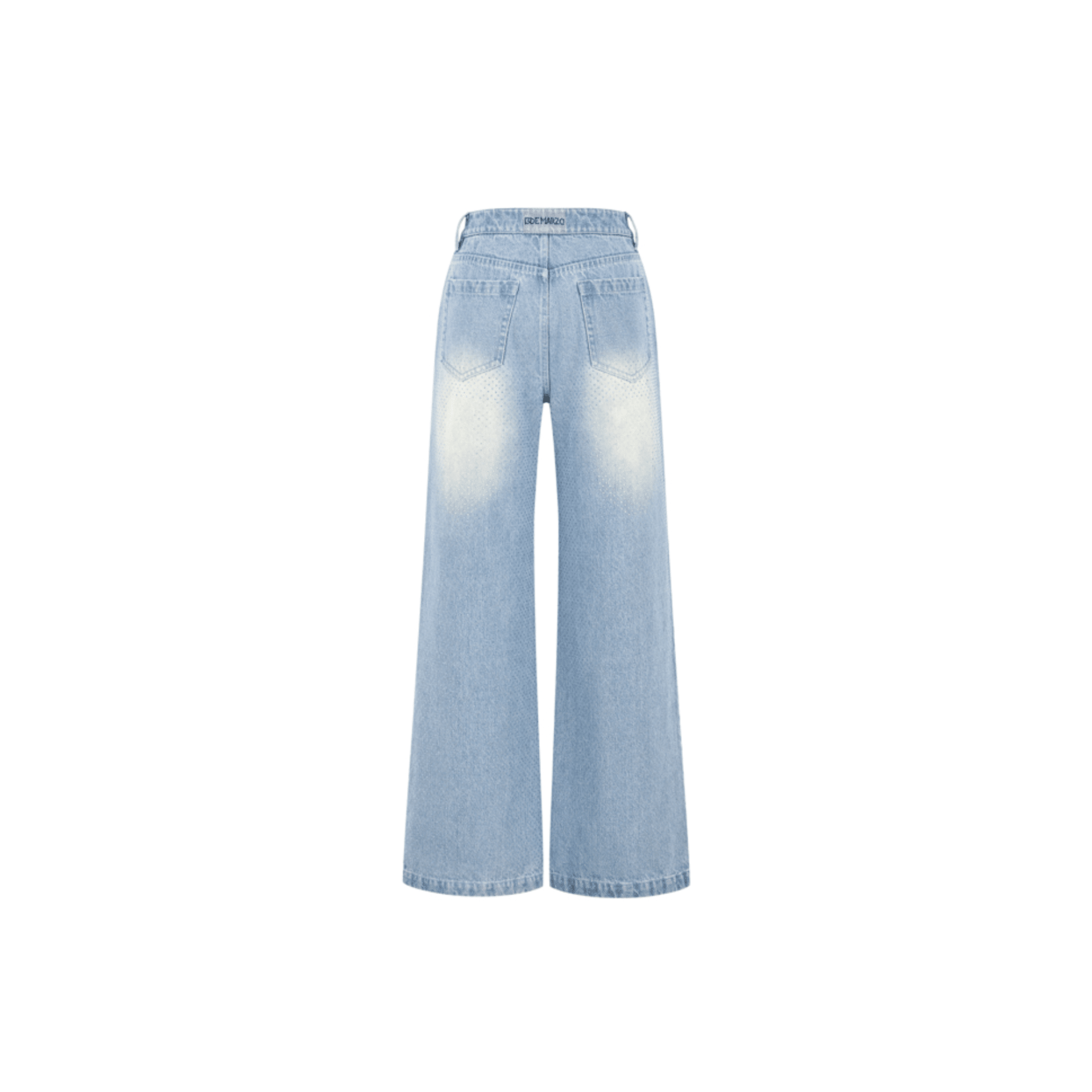 13DE MARZO Rhinestone Jeans in Blue | MADAX