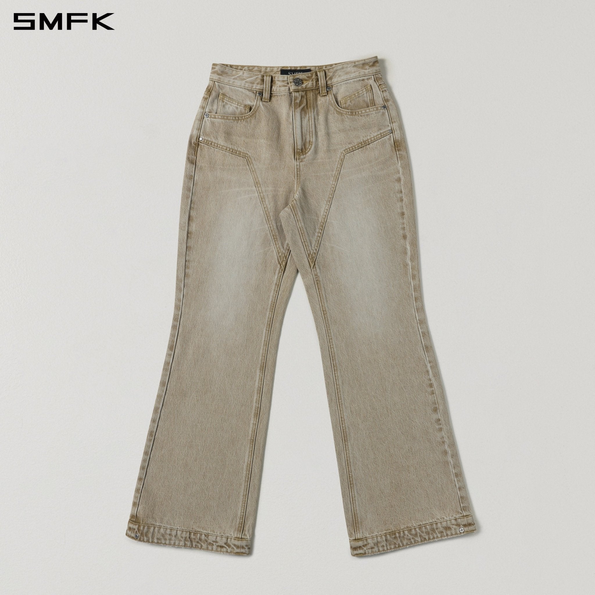 SMFK Rigid Flared Denim in Skin Tone | MADAX