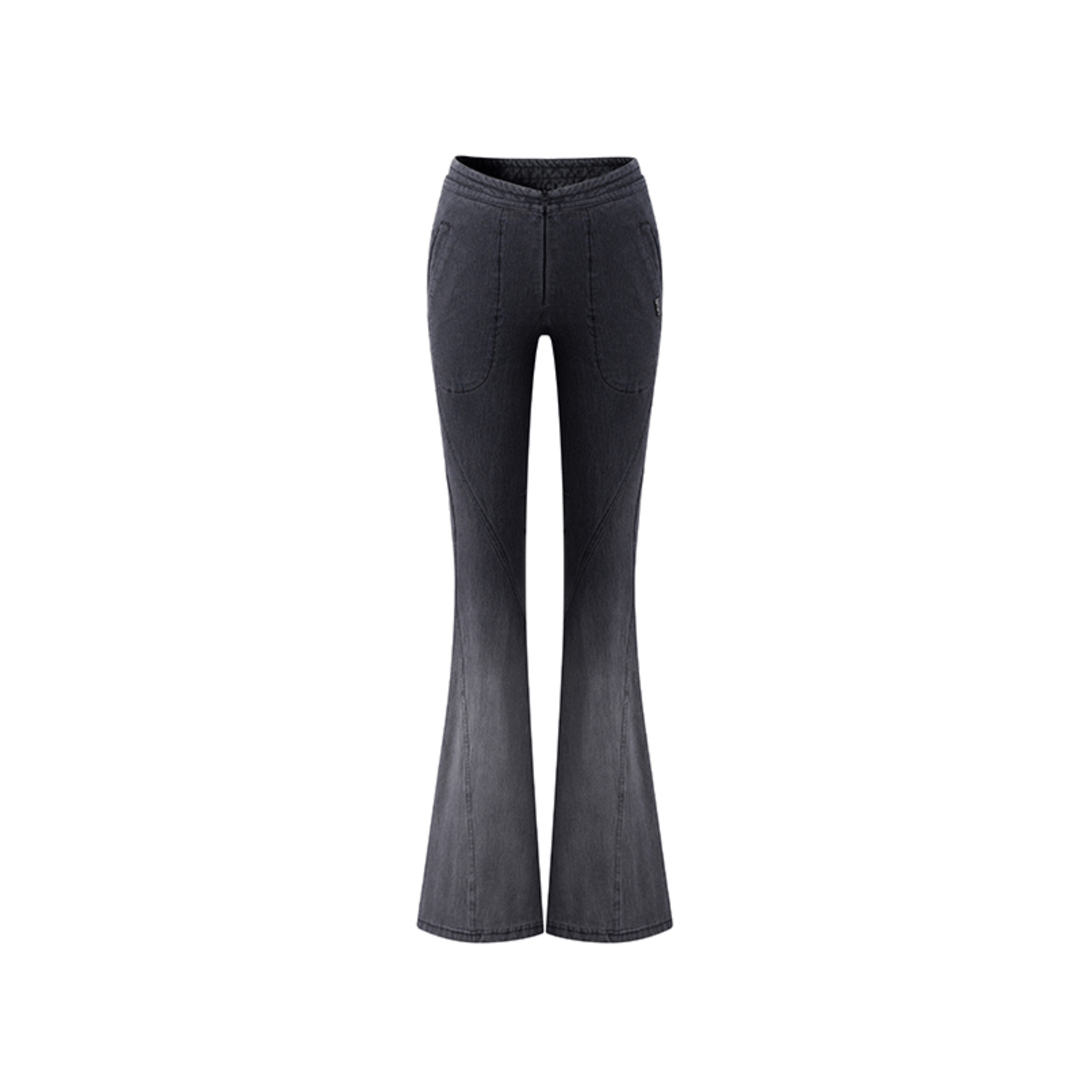 NAWS Rock Black Skinny Flare Pants in Black | MADAX