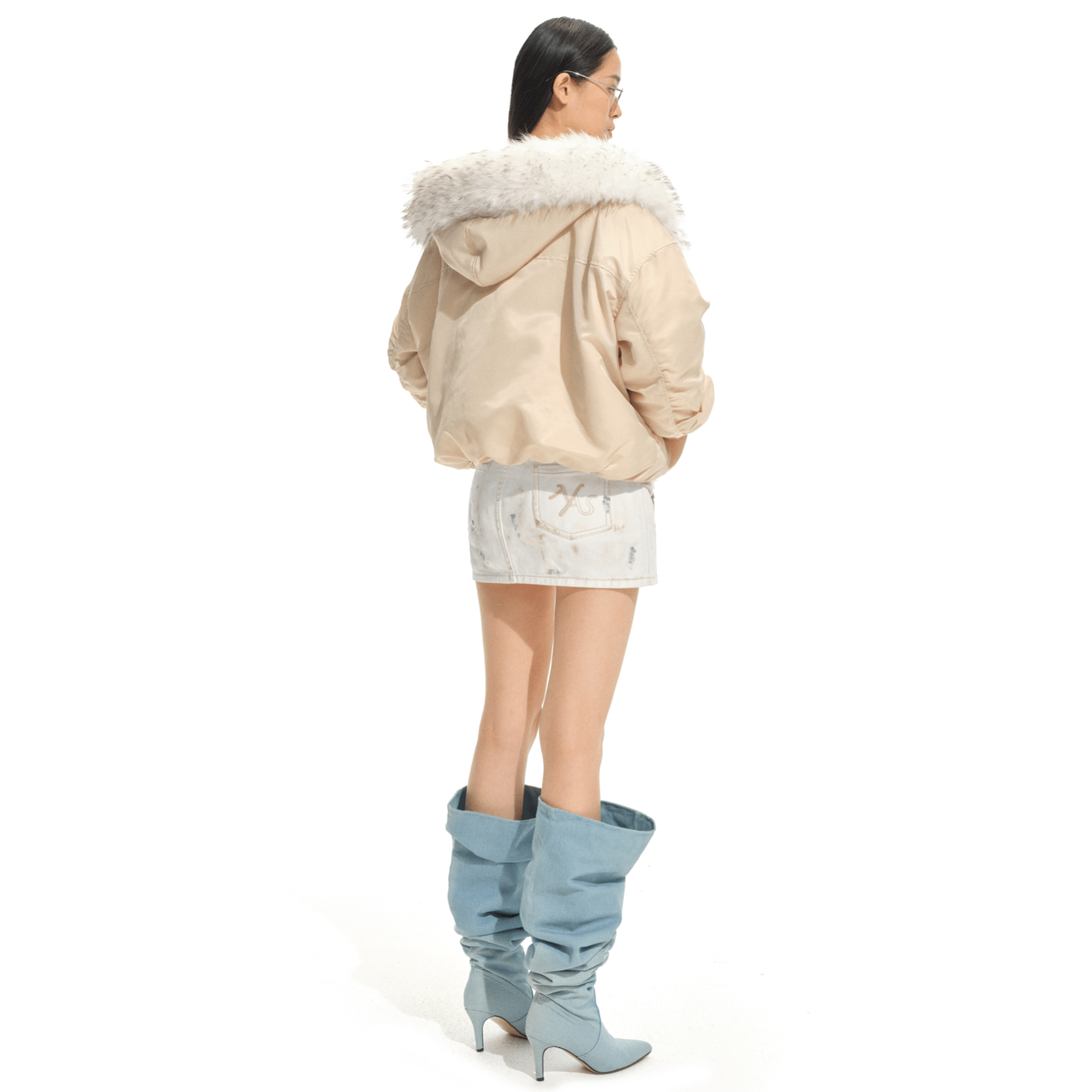 NAWS Rocky Mountain Fur Collar Down Jacket in Off - white | MADAX