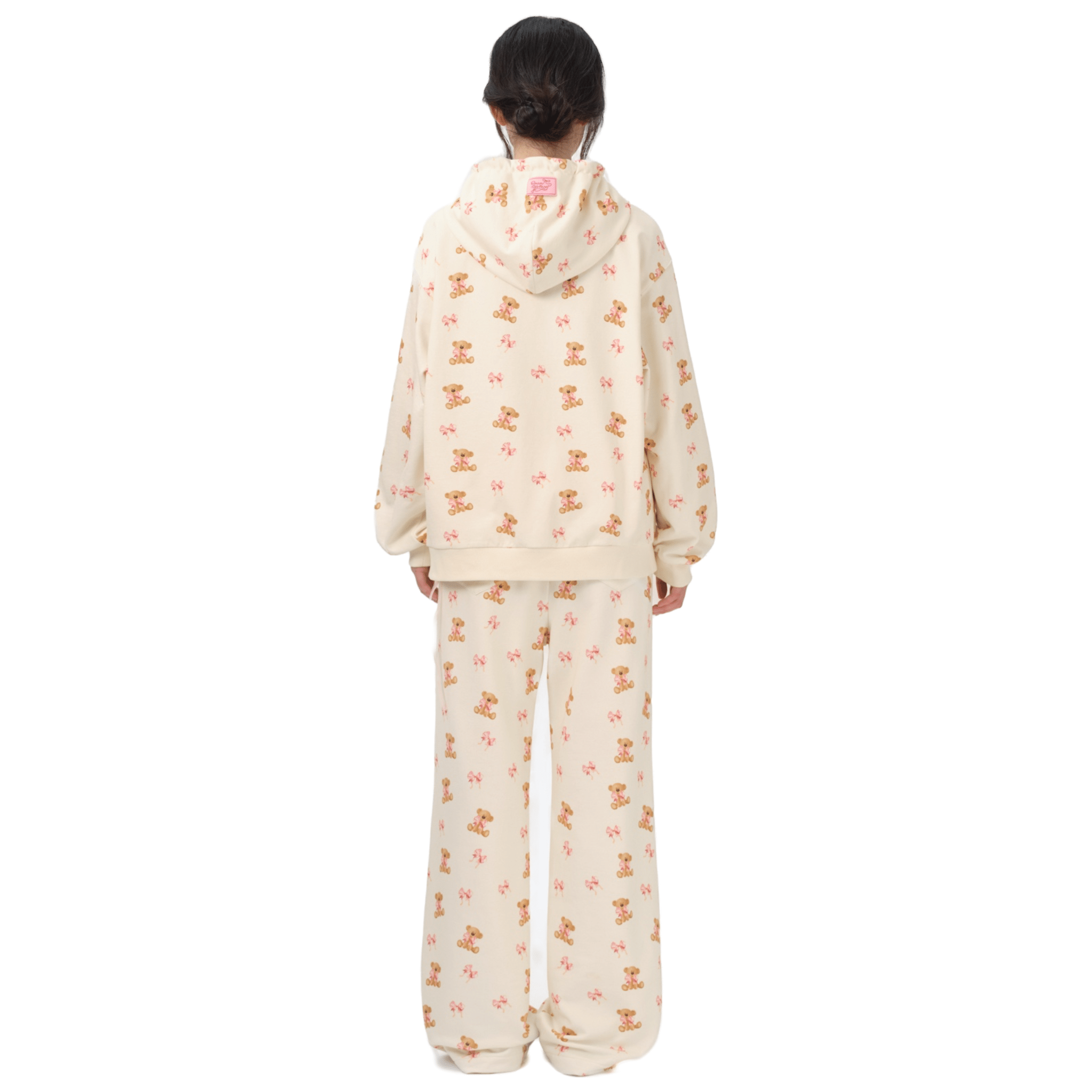 13DE MARZO RONRON Bear All - Over Sweatpants in Beige | MADAX