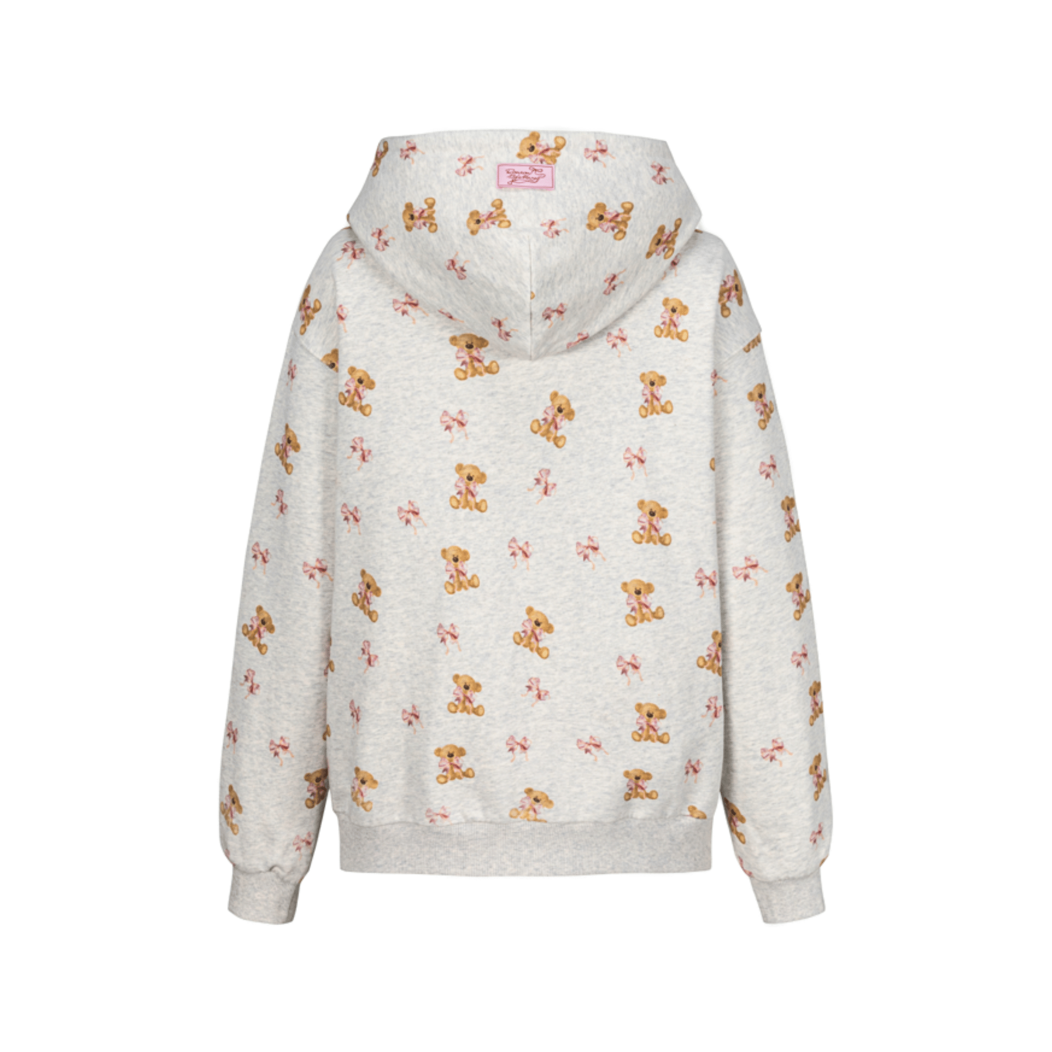 13DE MARZO RONRON Bear All - Over Zipped Hoodie in Gray | MADAX