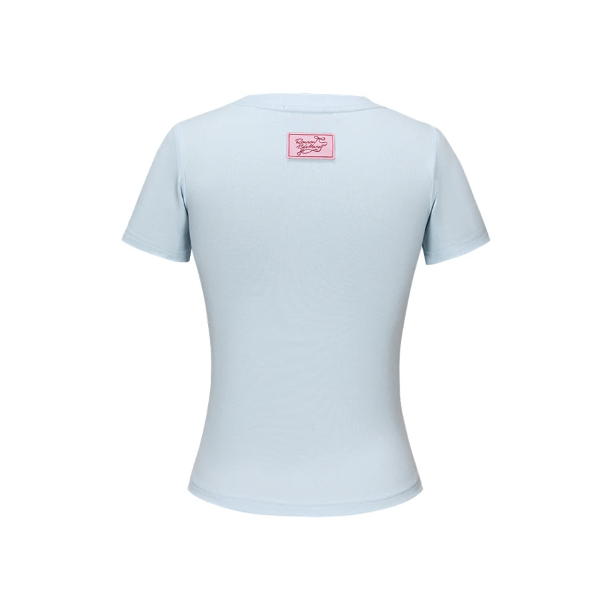 13DE MARZO RONRON Bow Cropped T-shirt Light in Blue | MADAX