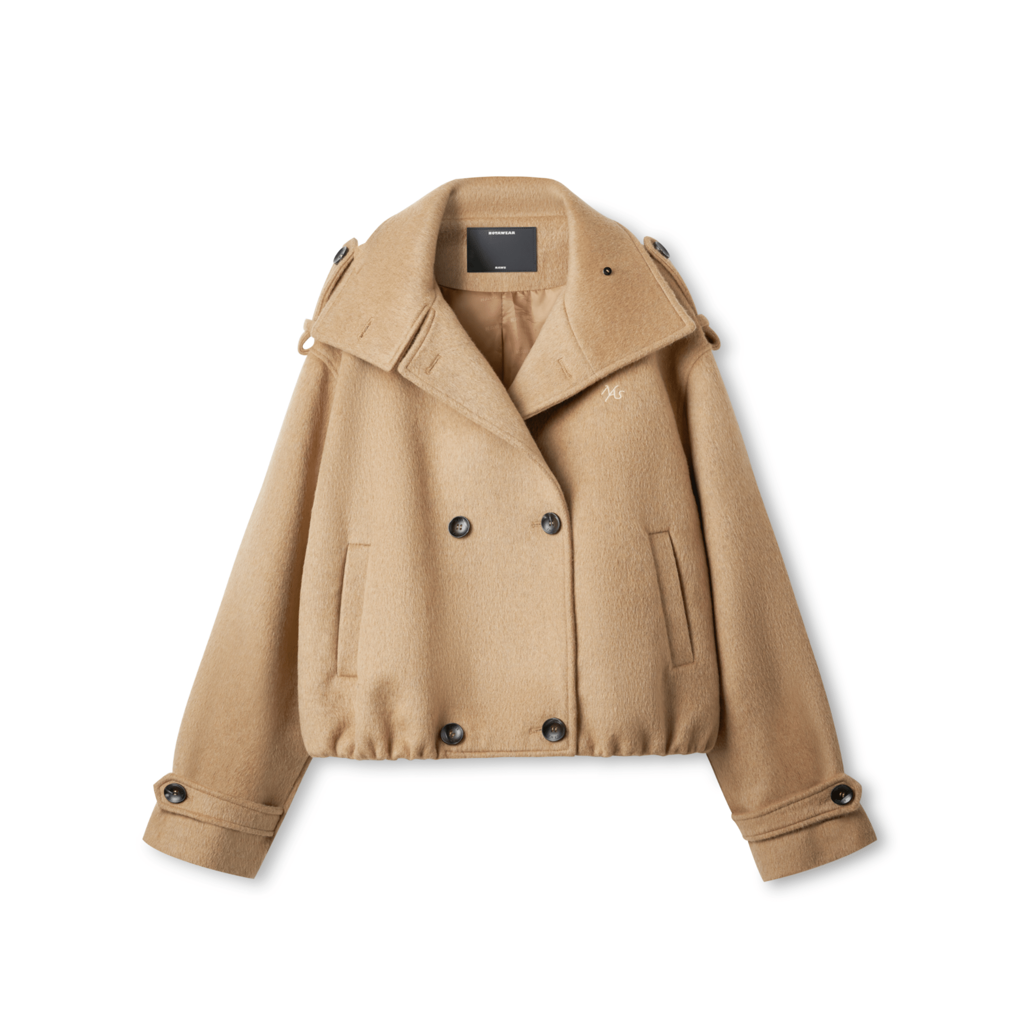 NAWS Rose Oversized Wollen Coat in Brown | MADAX