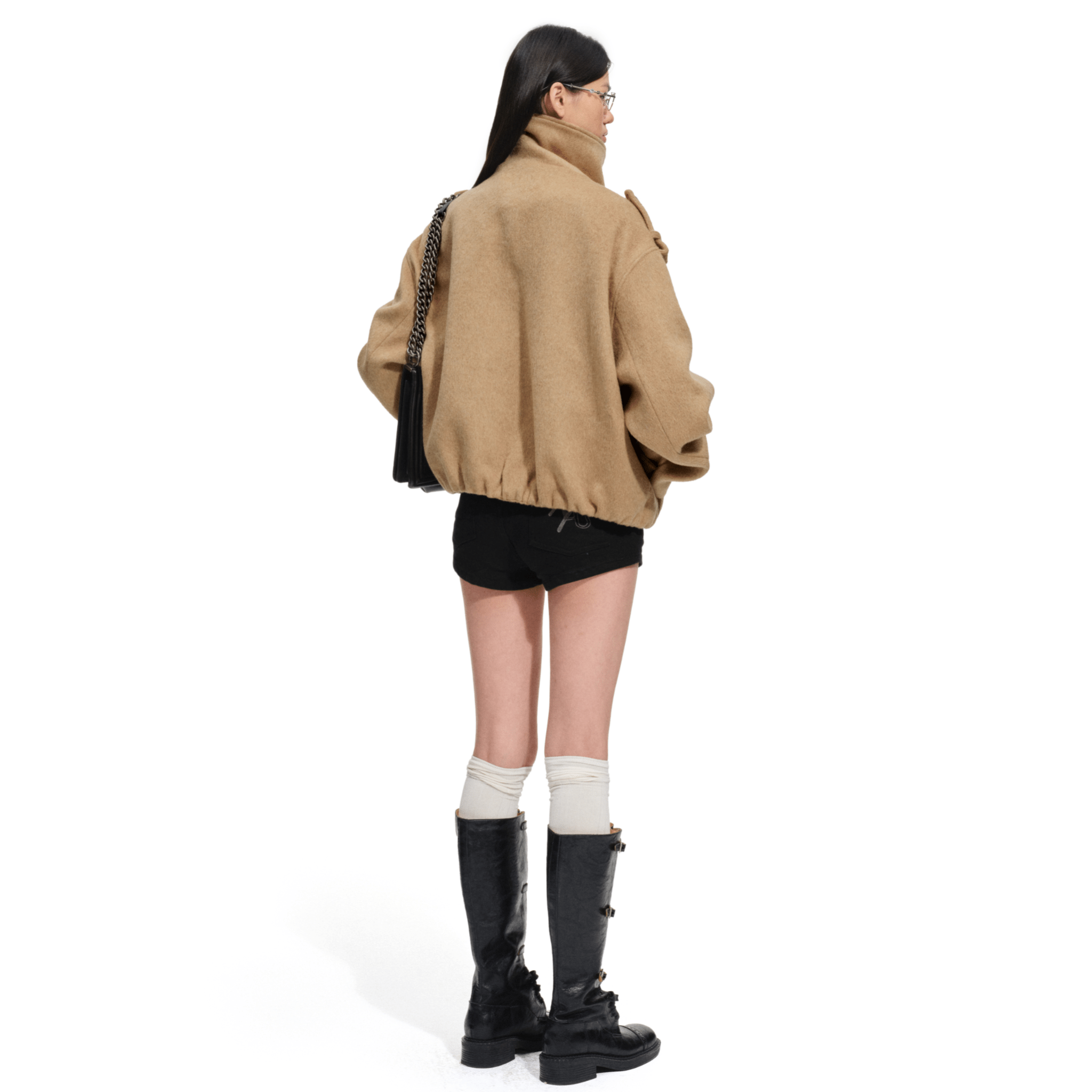 NAWS Rose Oversized Wollen Coat in Brown | MADAX