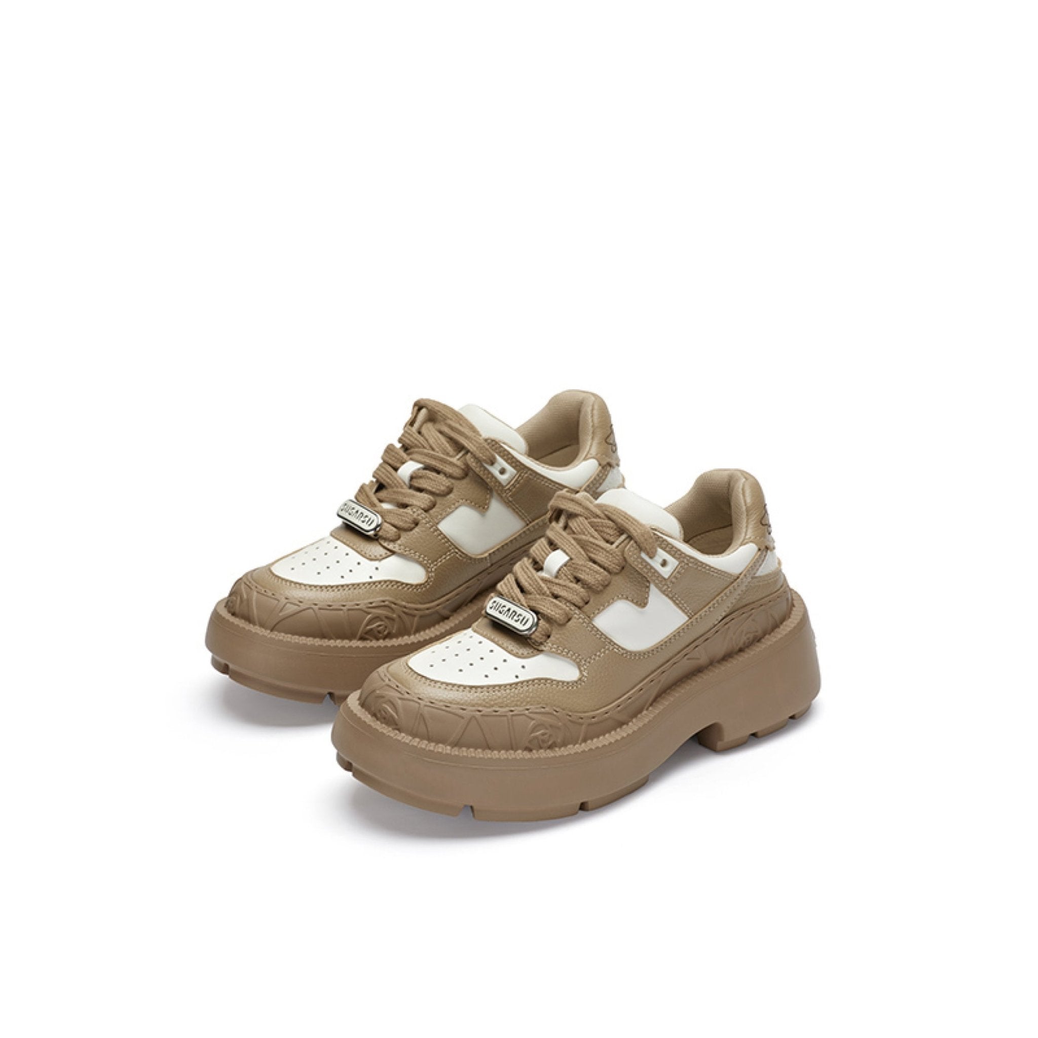 Sugar Su Rose Relief Sneakers Almond | MADAX