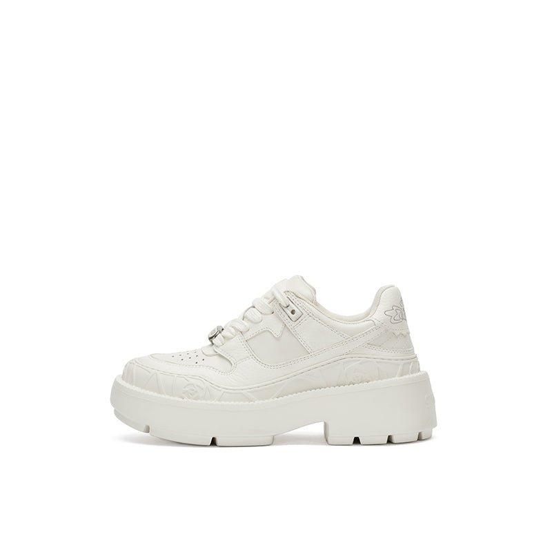 Sugar Su Rose Relief Sneakers White | MADAX