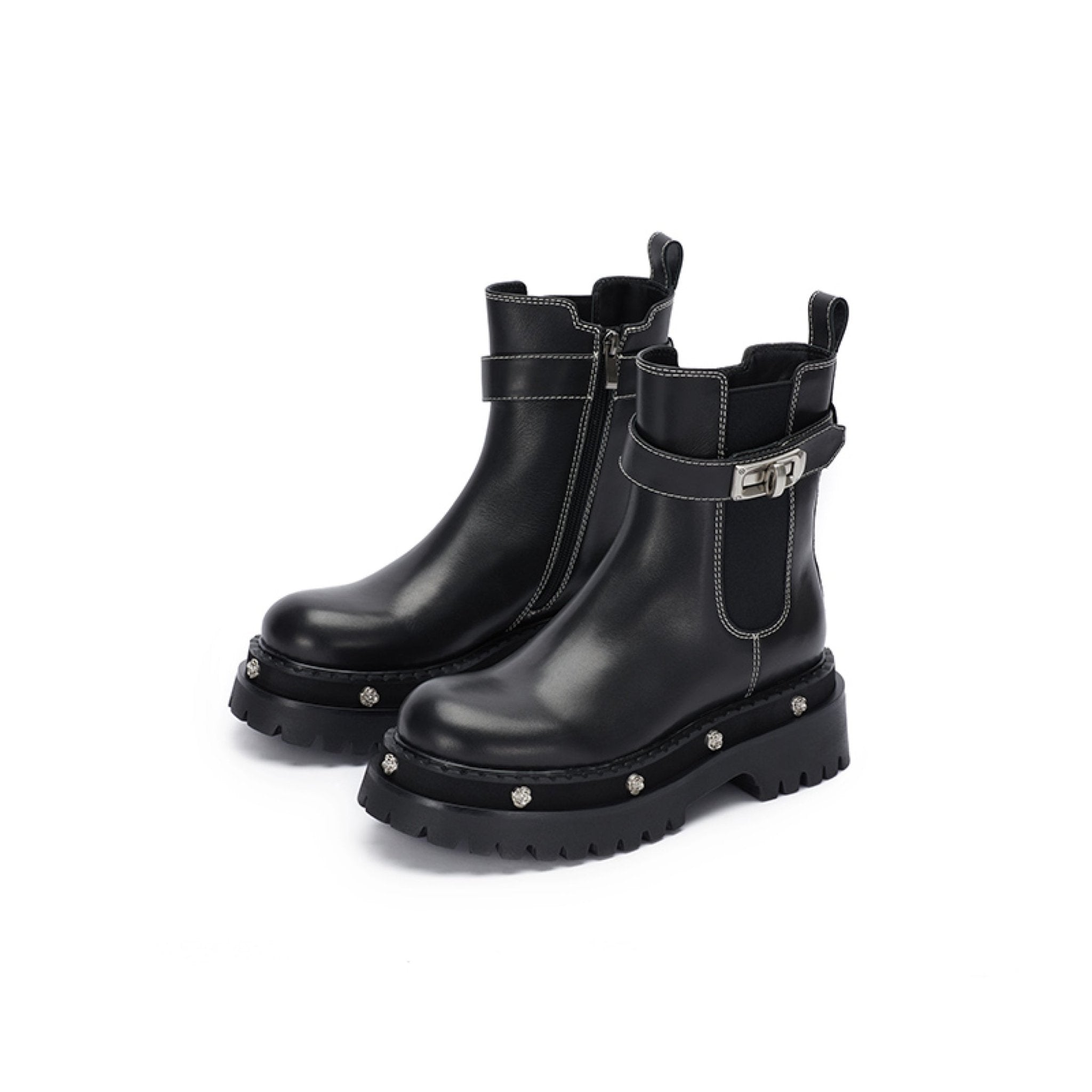 Sugar Su Rose - soled Chelsea Boots Black | MADAX