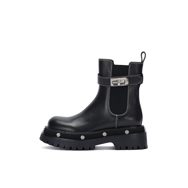 Sugar Su Rose - soled Chelsea Boots Black | MADAX