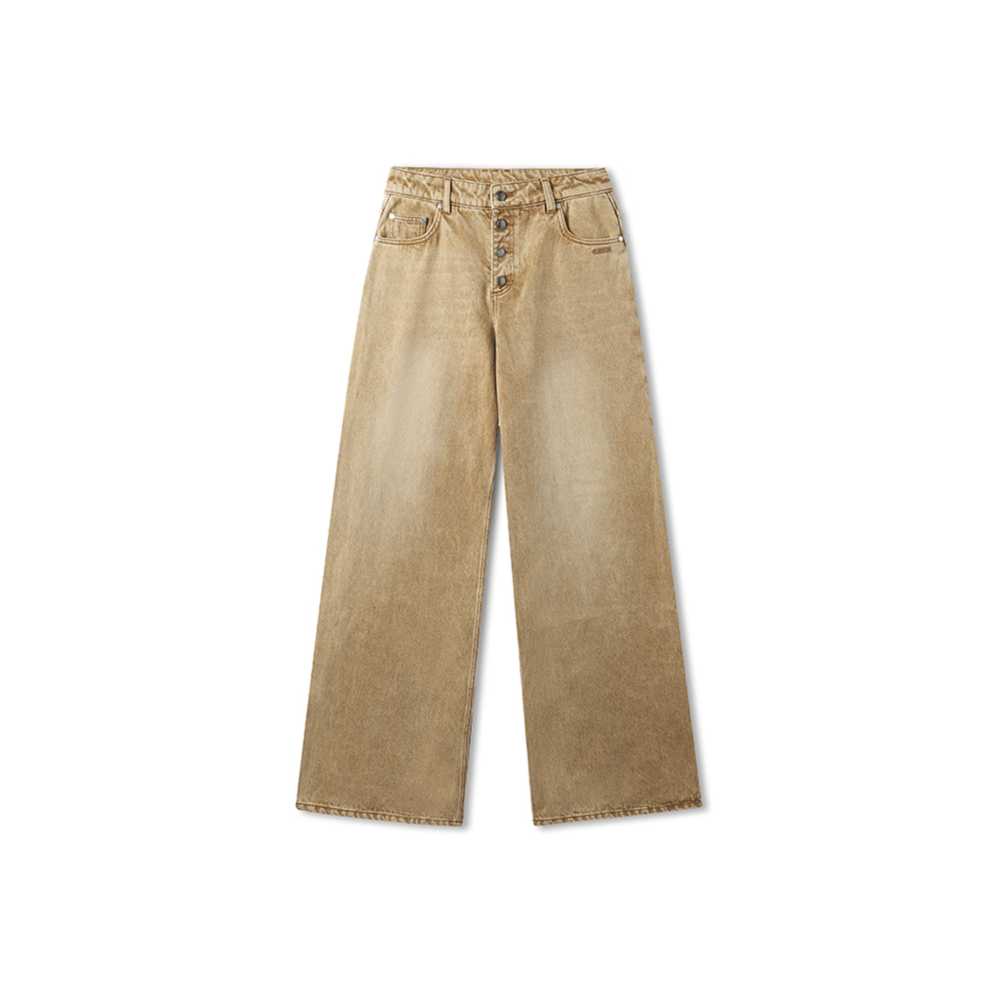 NAWS Rose Wide - Leg Jeans in Latte Brown | MADAX