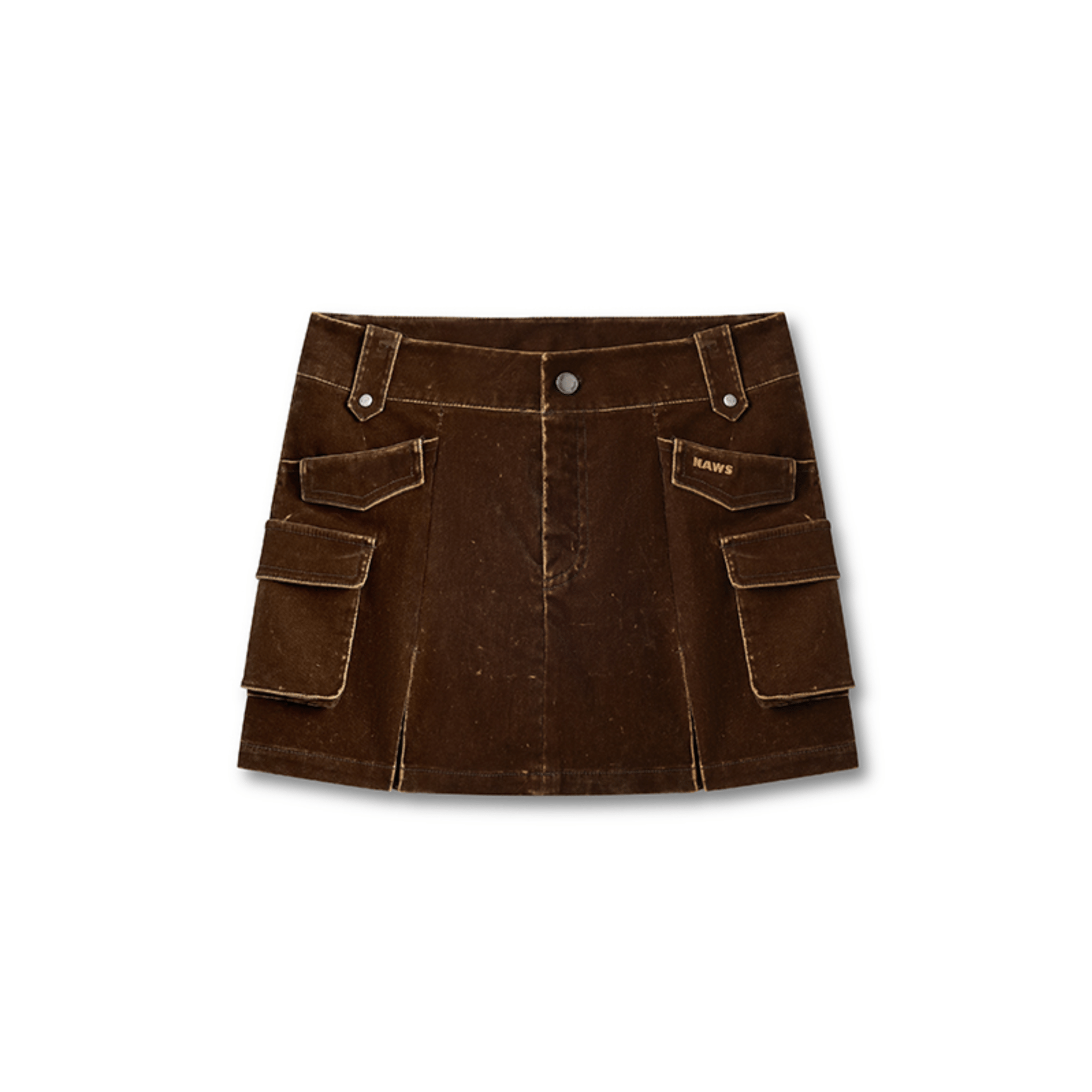 NAWS Ross Denim Skirt in Brown | MADAX
