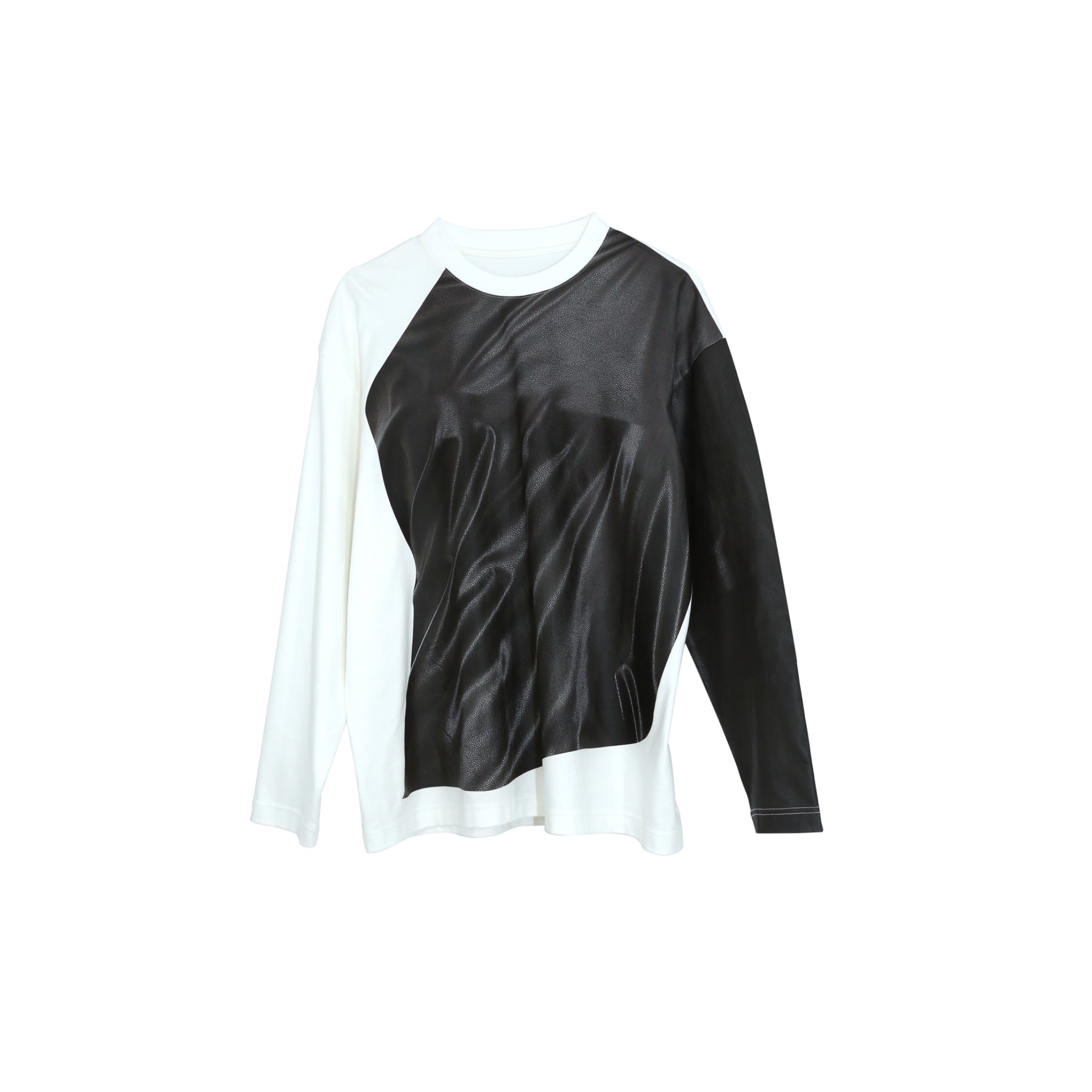 ilEWUOY Round Neck Printed Long-sleeve T-shirt | MADA IN CHINA