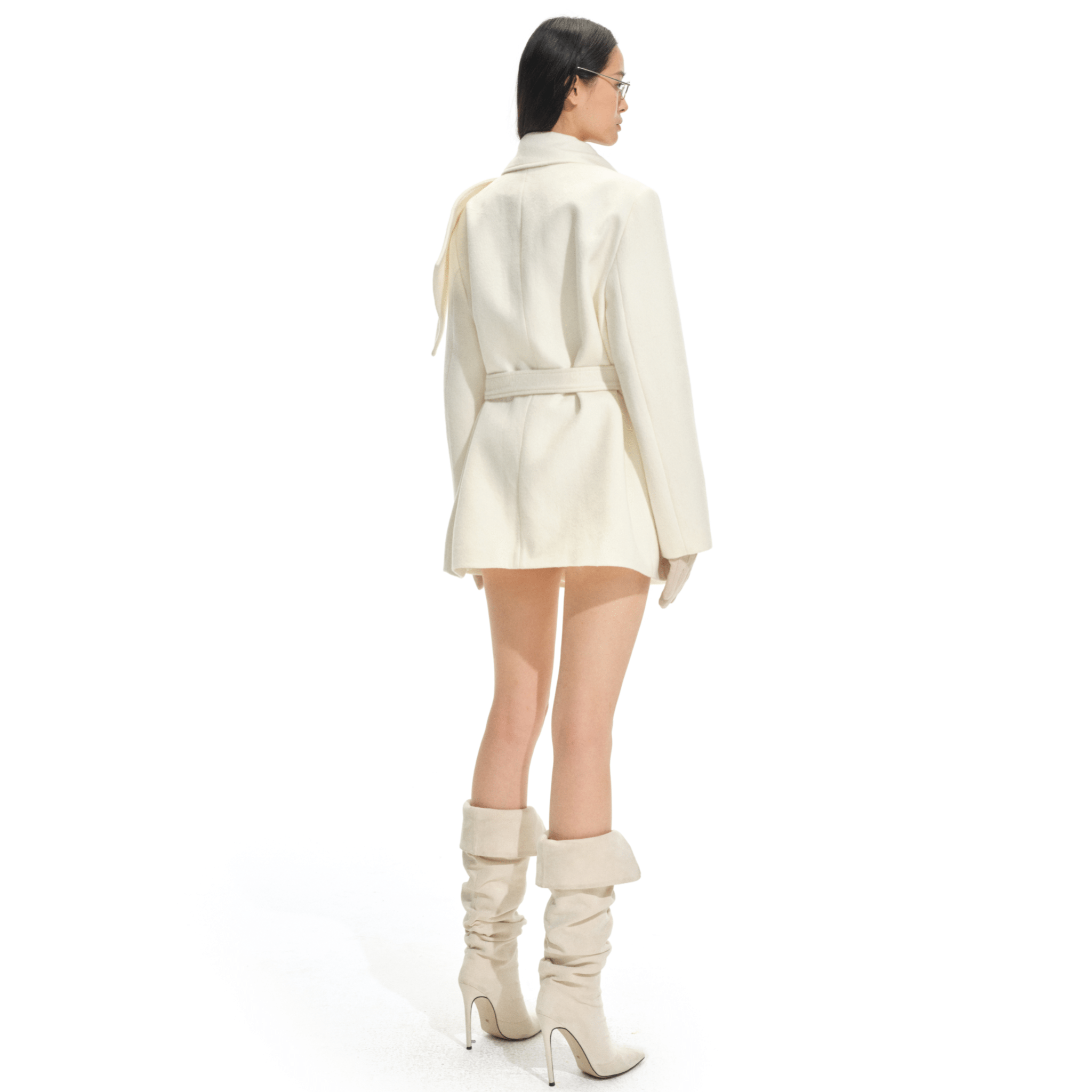 NAWS Roy Woolen Coat in White | MADAX