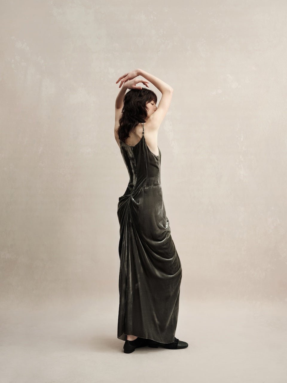 ELYWOOD Sea Green Velvet Maxi Dress | MADAX