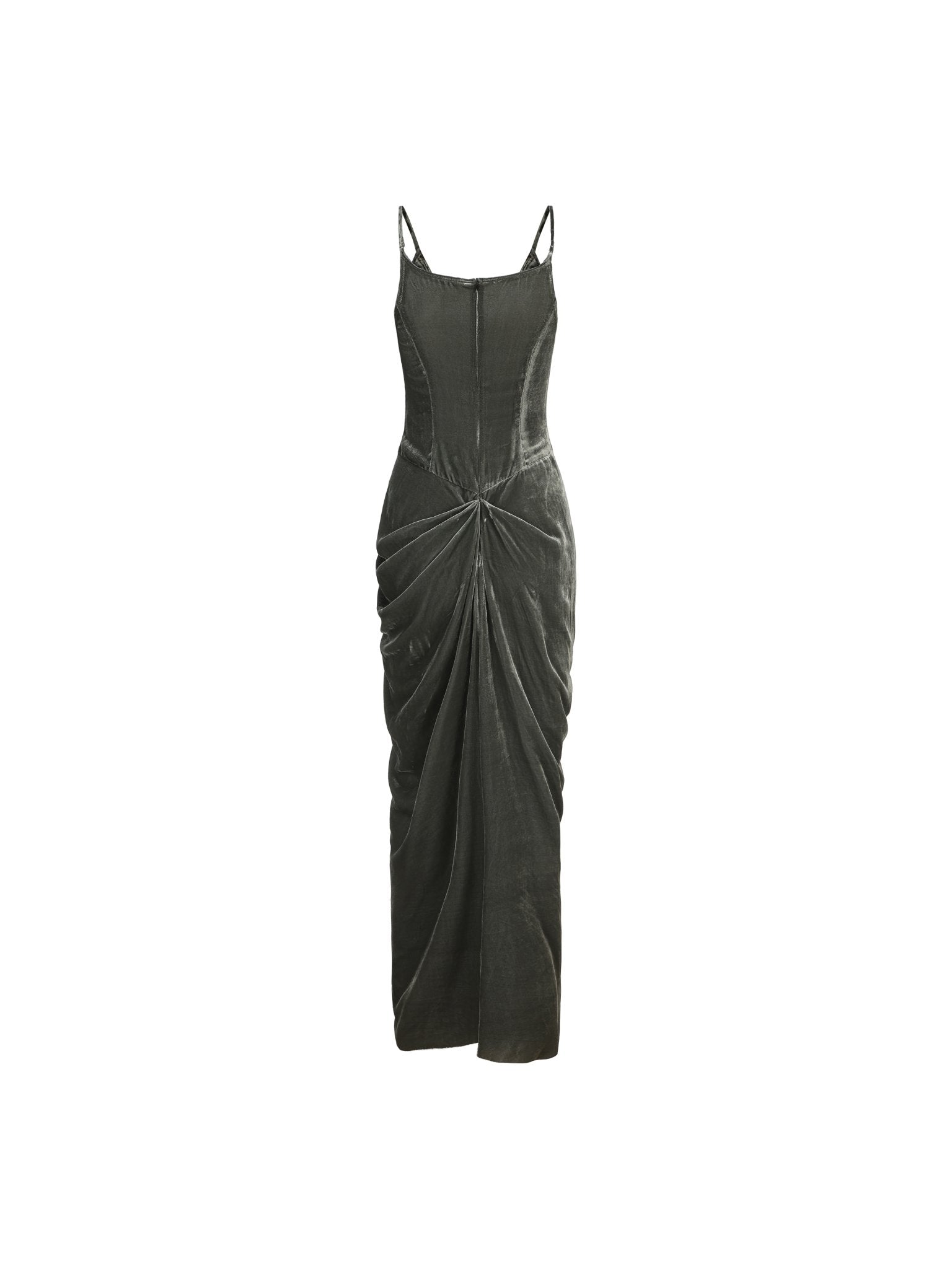 ELYWOOD Sea Green Velvet Maxi Dress | MADAX