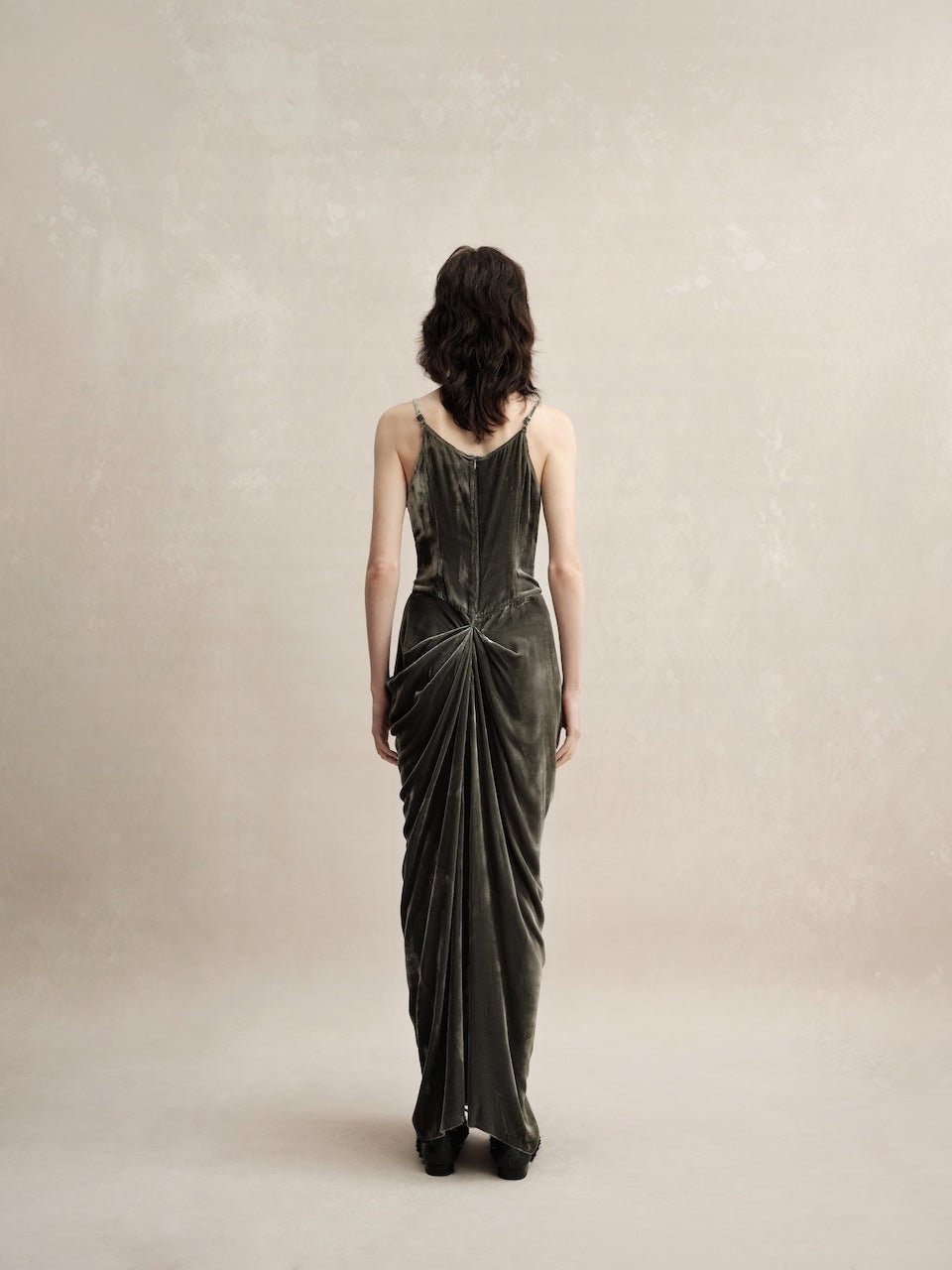 ELYWOOD Sea Green Velvet Maxi Dress | MADAX