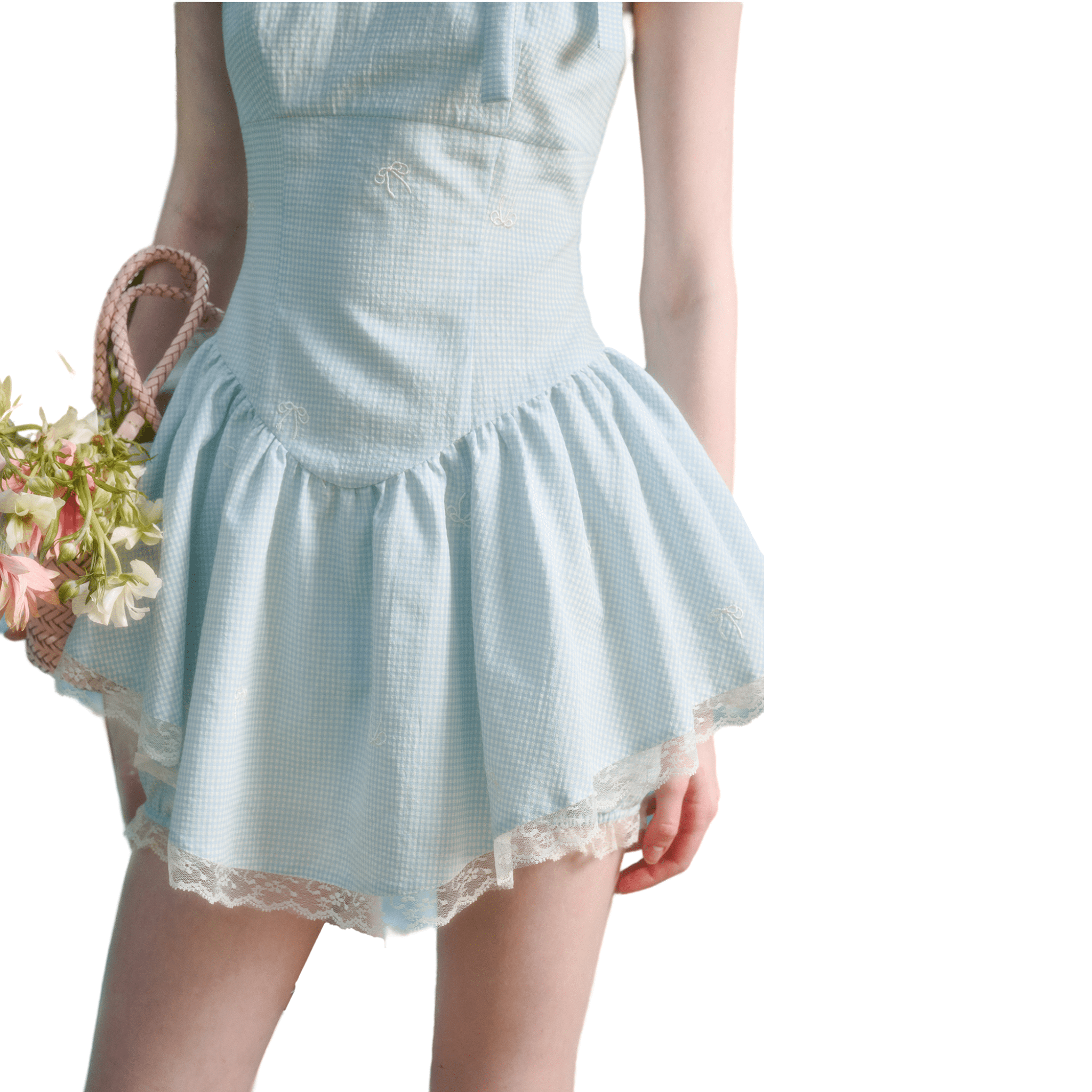 Group of Universe "Sea Water" Summer Cool Two - piece - Dress and Shorts in Blue | MADAX