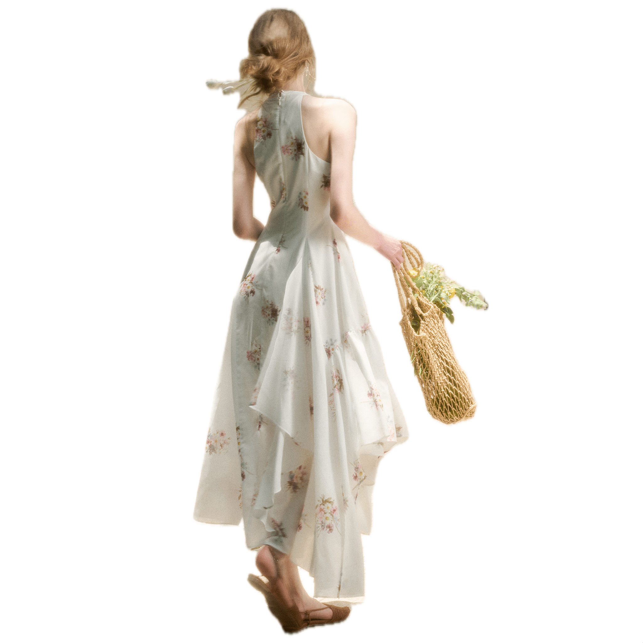 Group of Universe "Secret" Scarf Dress in White | MADAX