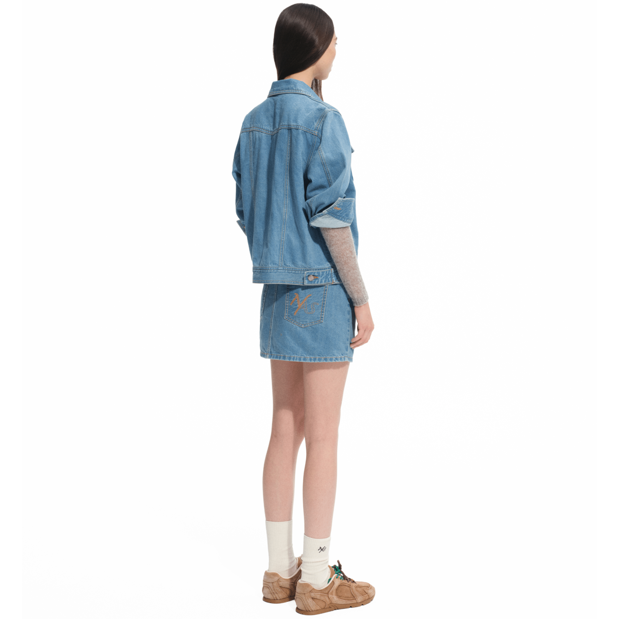 NAWS Selvedge Denim Skirt in Blue | MADAX