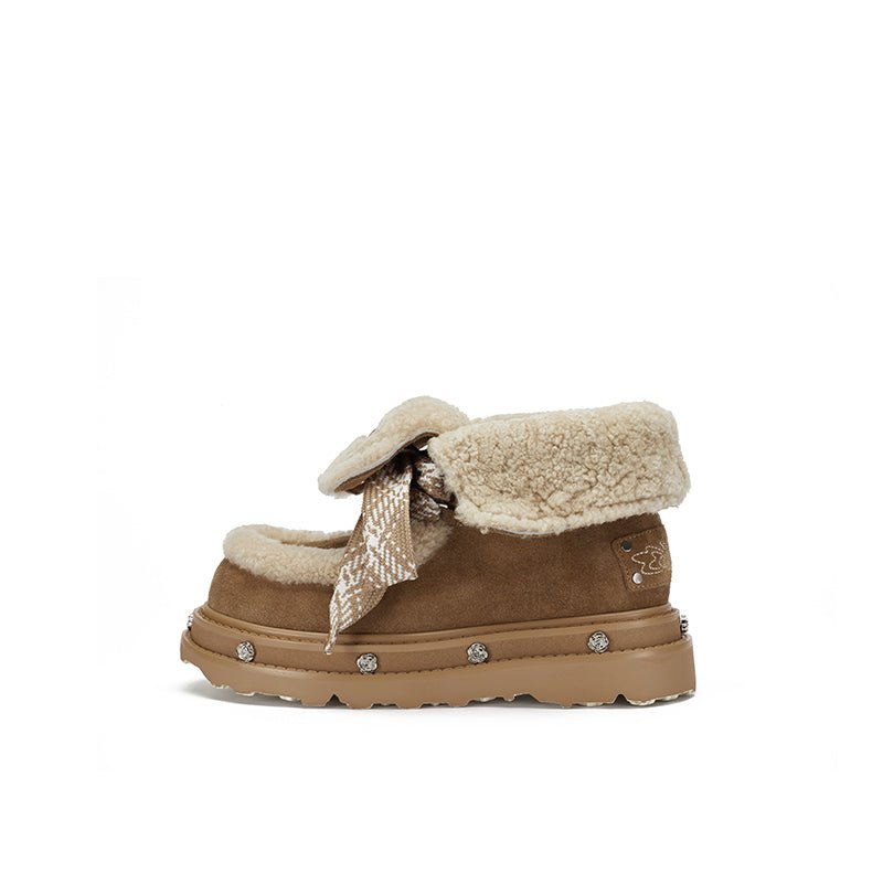 Sugar Su Shampooed Snow Boots Brown | MADAX