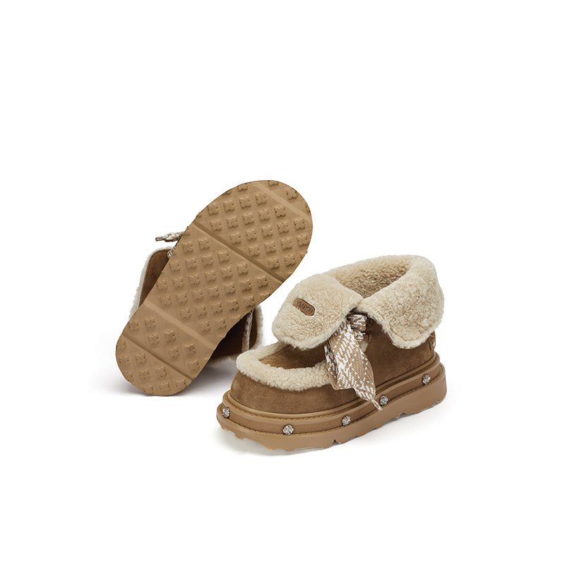 Sugar Su Shampooed Snow Boots Brown | MADAX