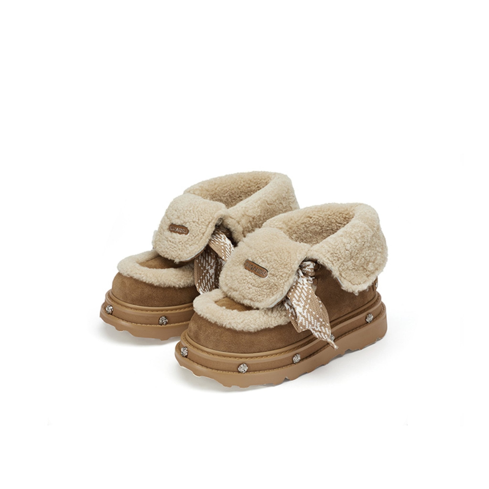 Sugar Su Shampooed Snow Boots Brown | MADAX