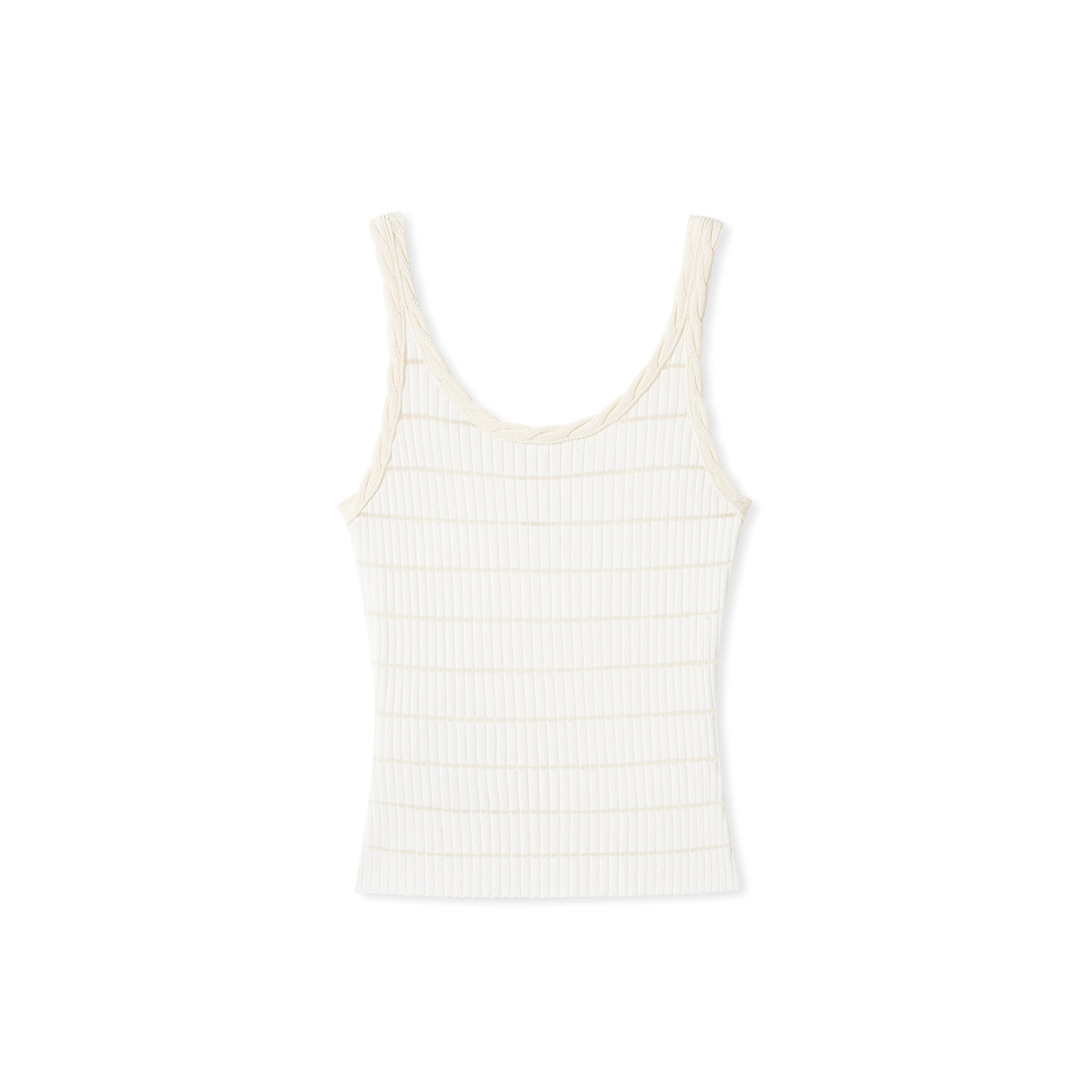 NAWS Sheer Ghost Knit Vest in White | MADAX