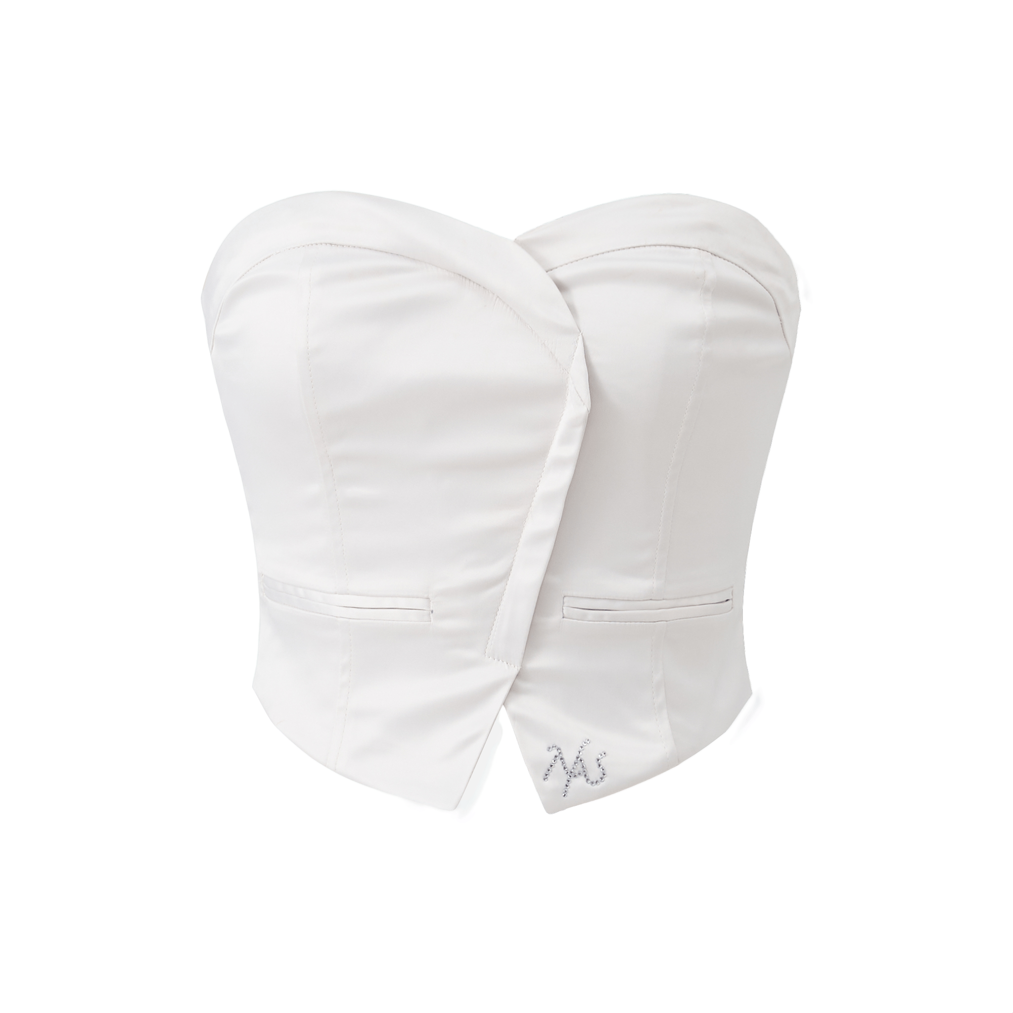 NAWS Shell Tube Top in White | MADAX